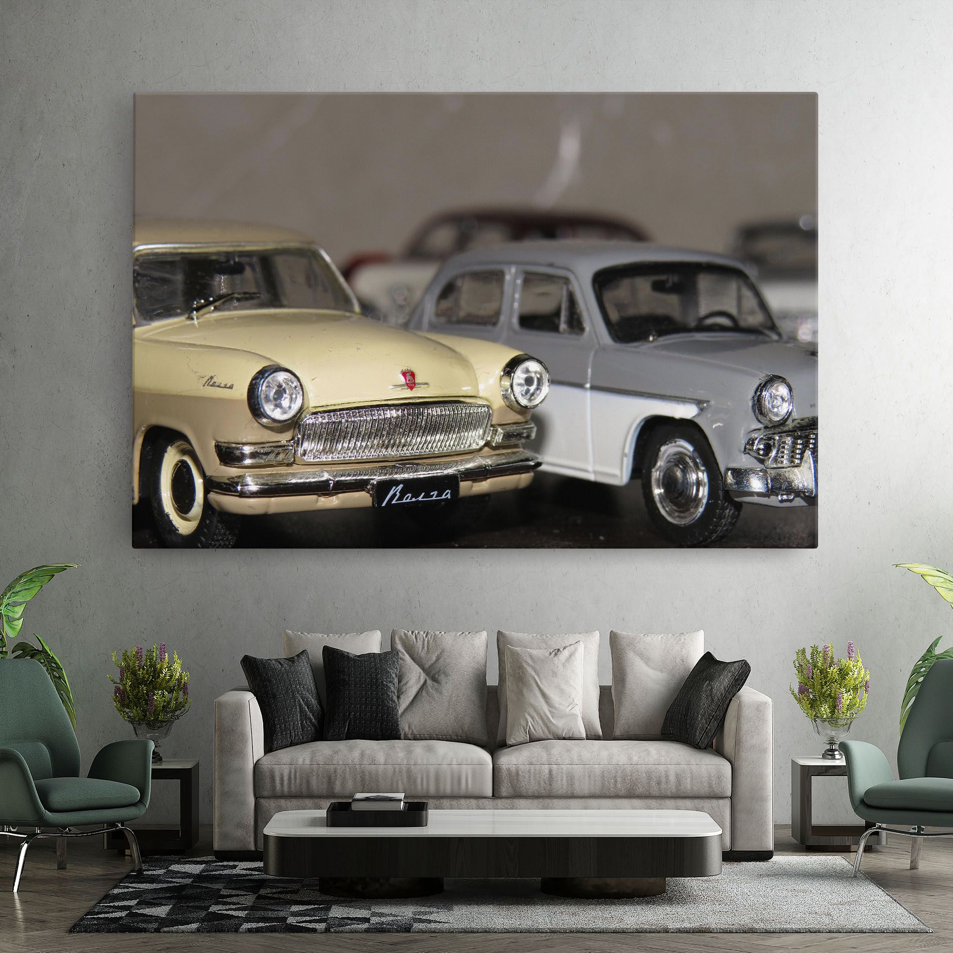 Cream Grey Car mockup 7