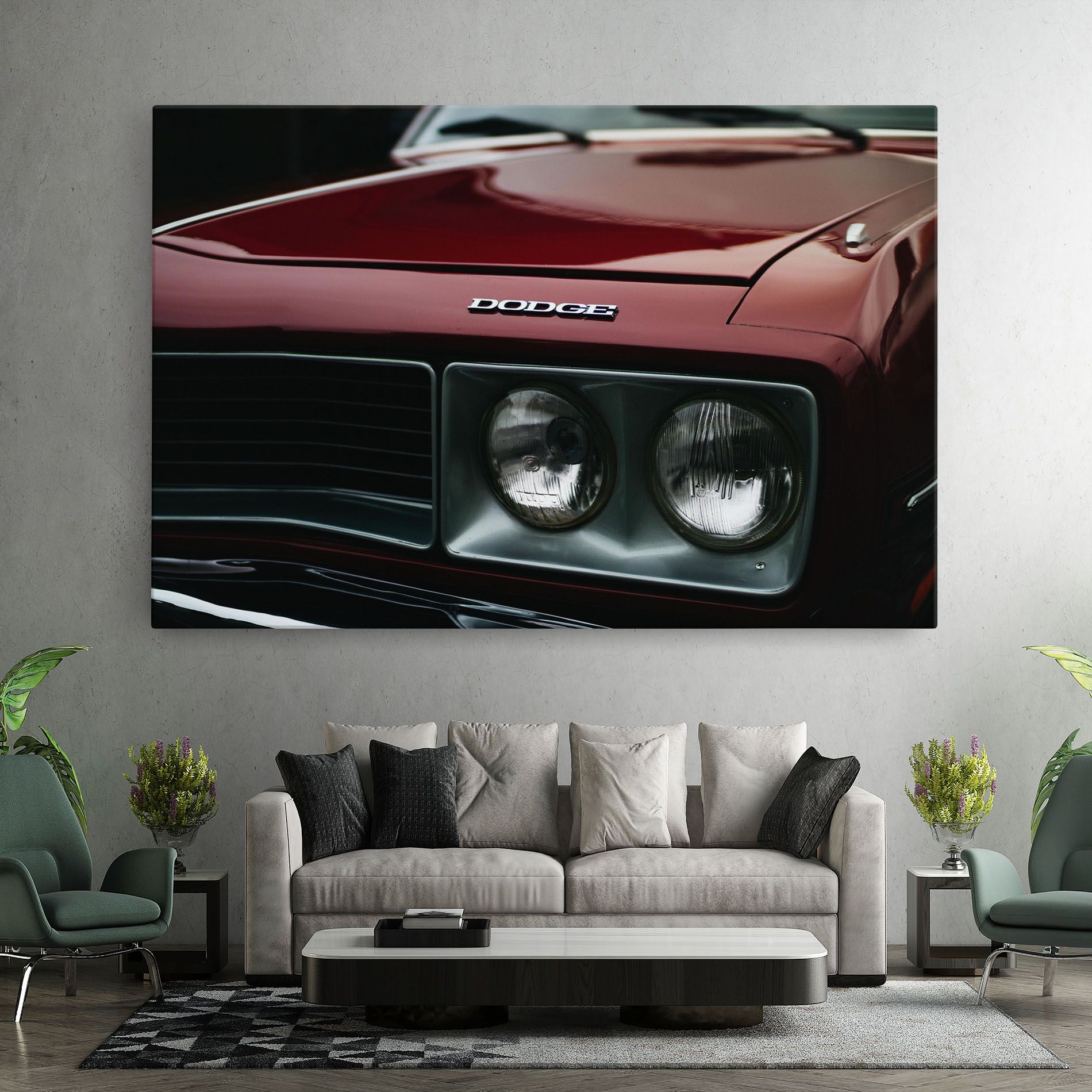 Dark Red Car mockup 7