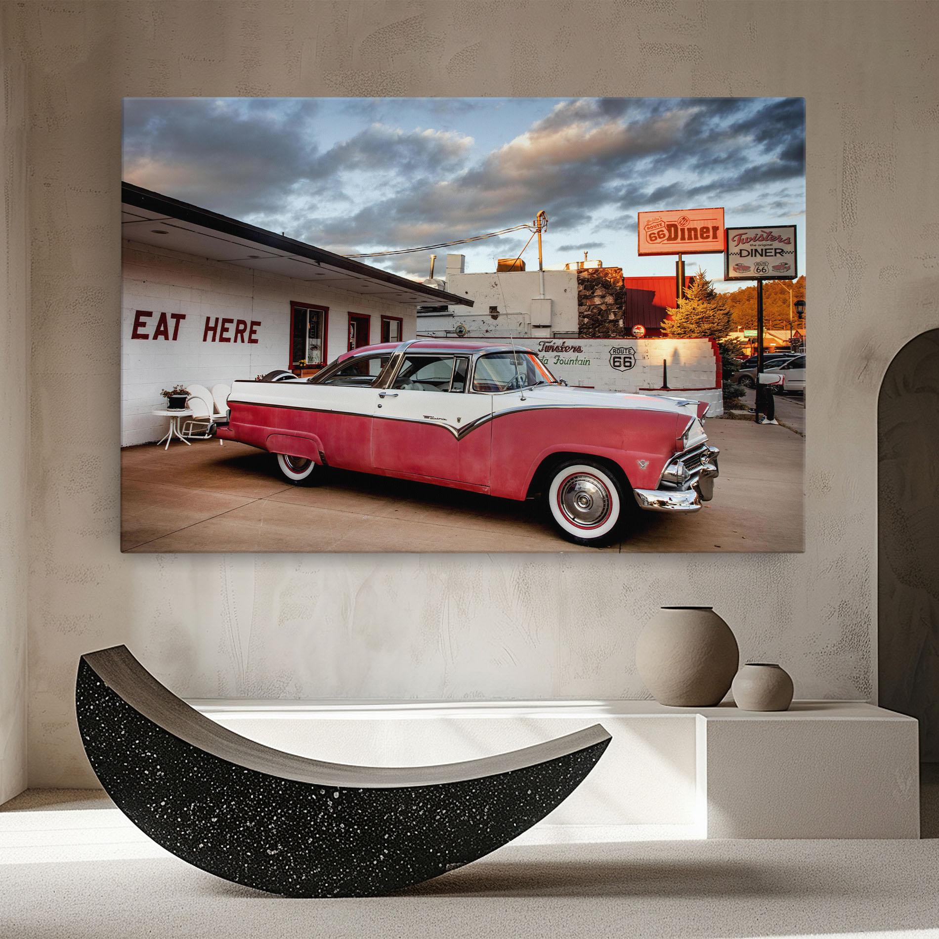 Картина на платно Cloud Old Car mockup 8