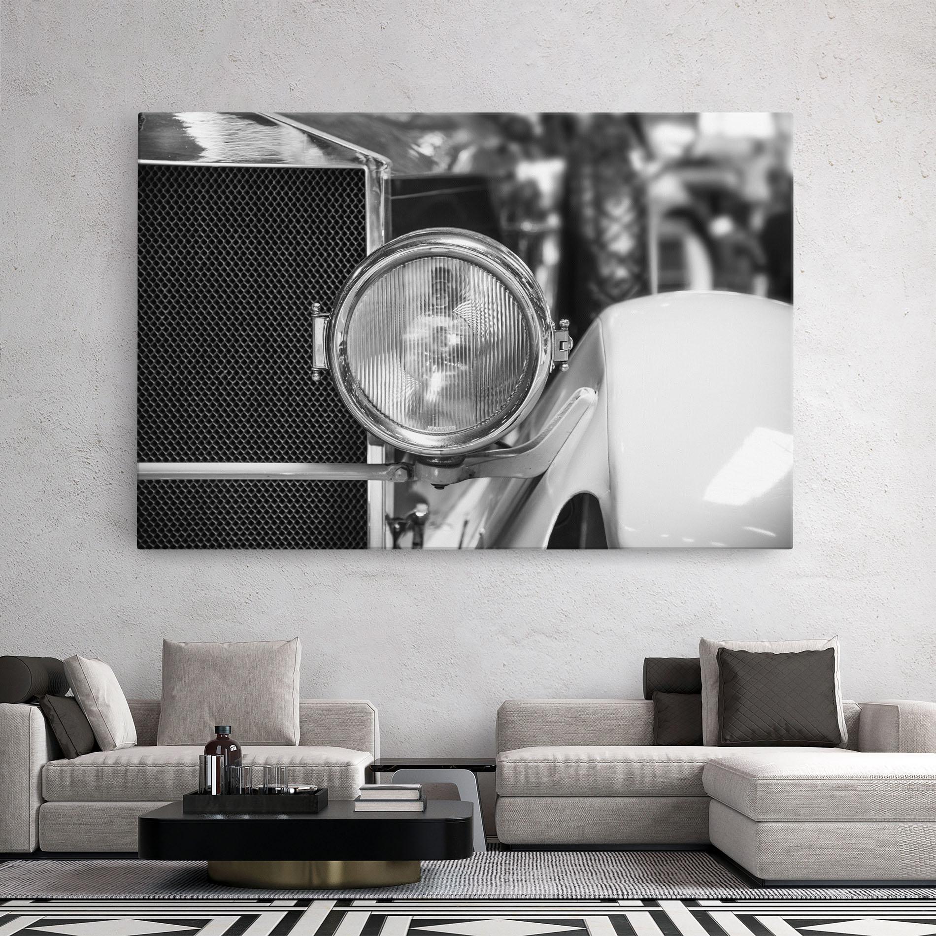 Картина на платно Closeup Grey Car mockup 2