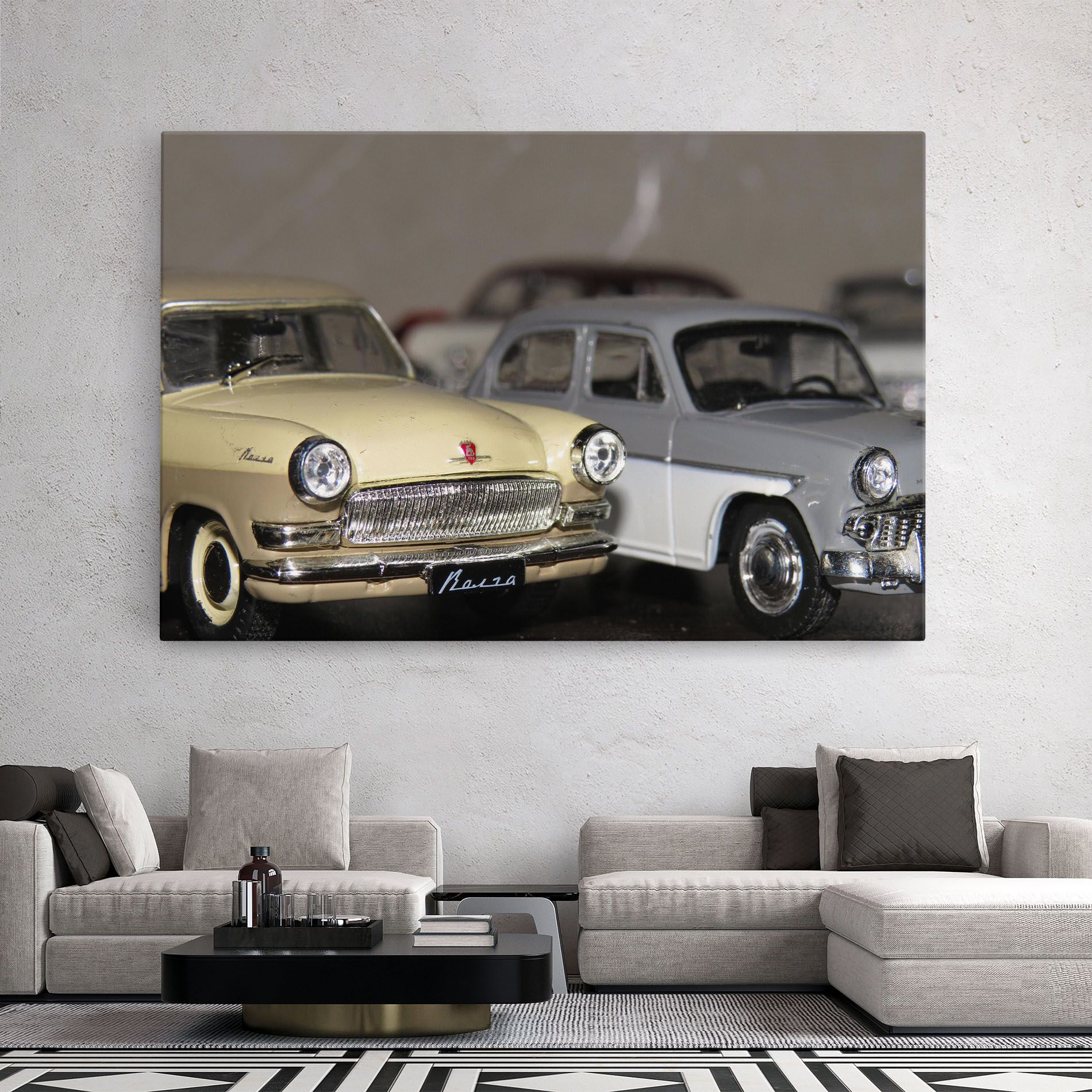 Cream Grey Car mockup 2