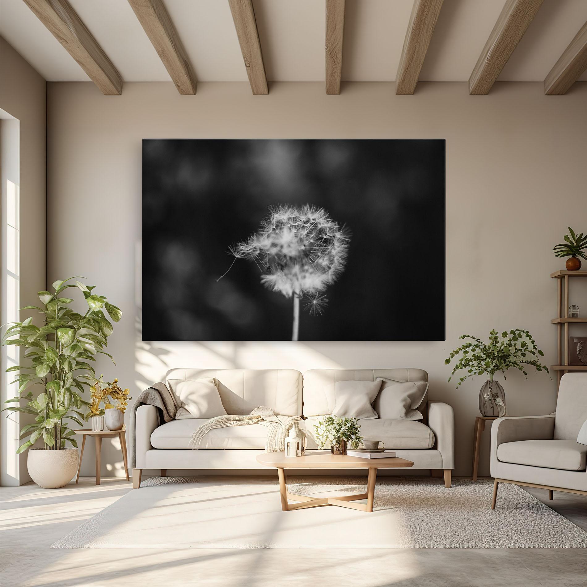 Картина на платно Grey Dandelion mockup 6