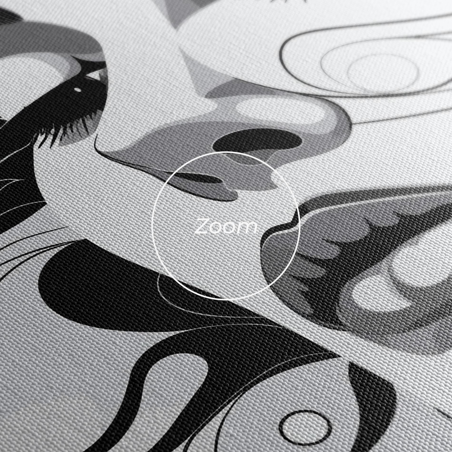 Картина на платно Grey Face Woman mockup 3