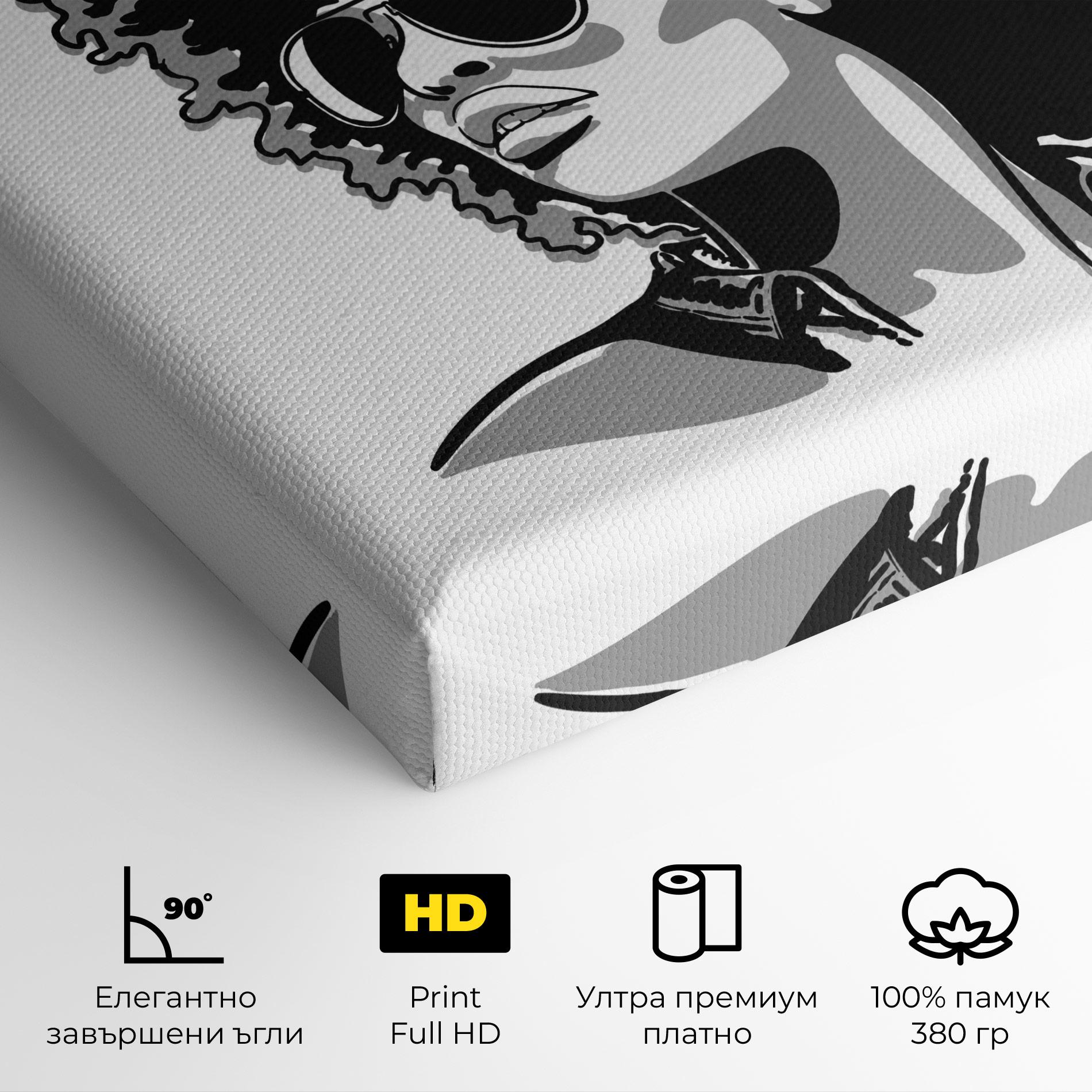 Картина на платно Black Grasses mockup 4