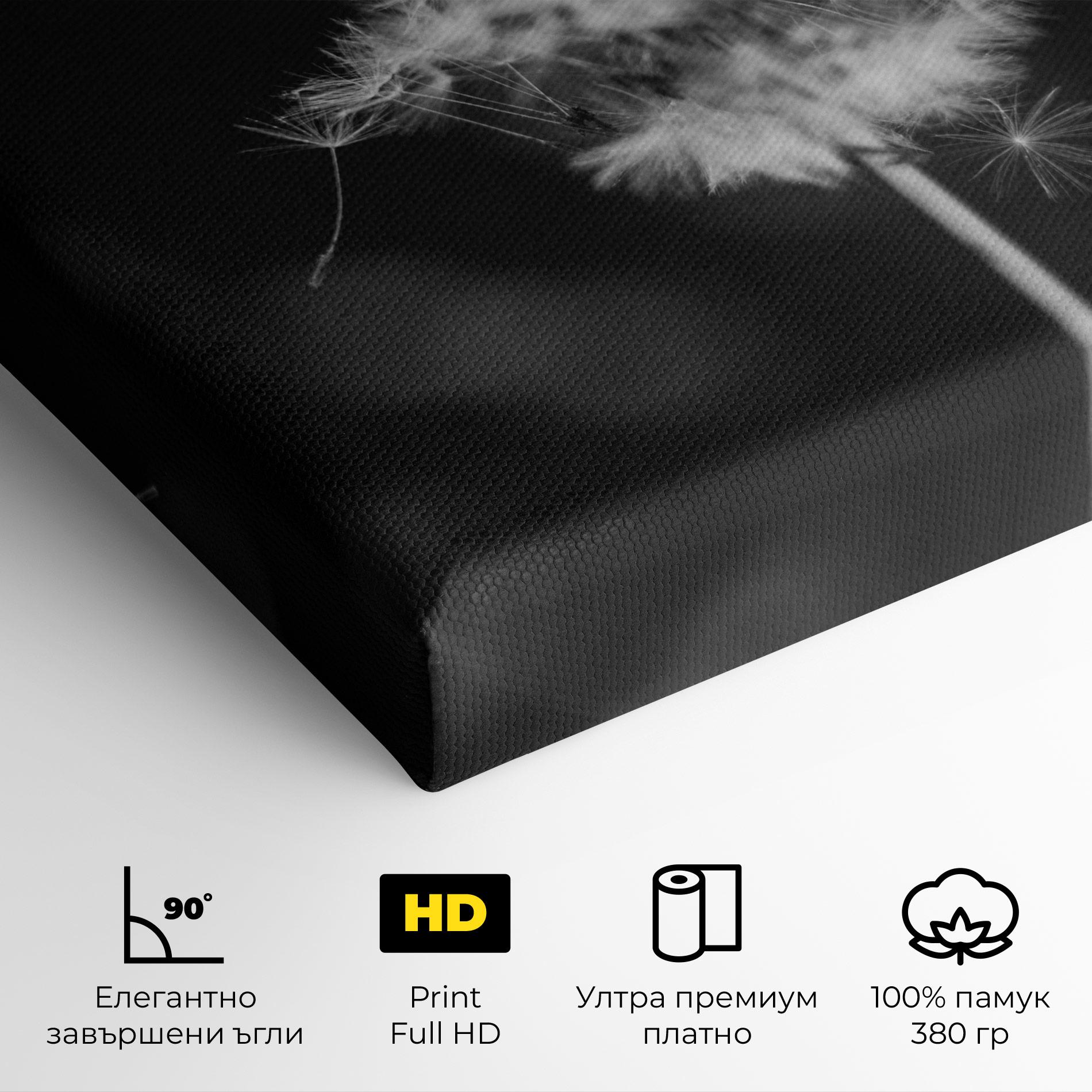 Картина на платно Grey Dandelion mockup 4