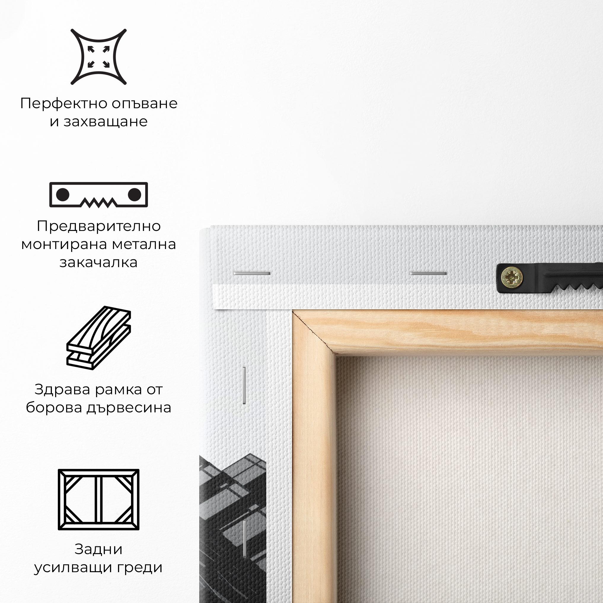 Картина на платно Black Building mockup 5