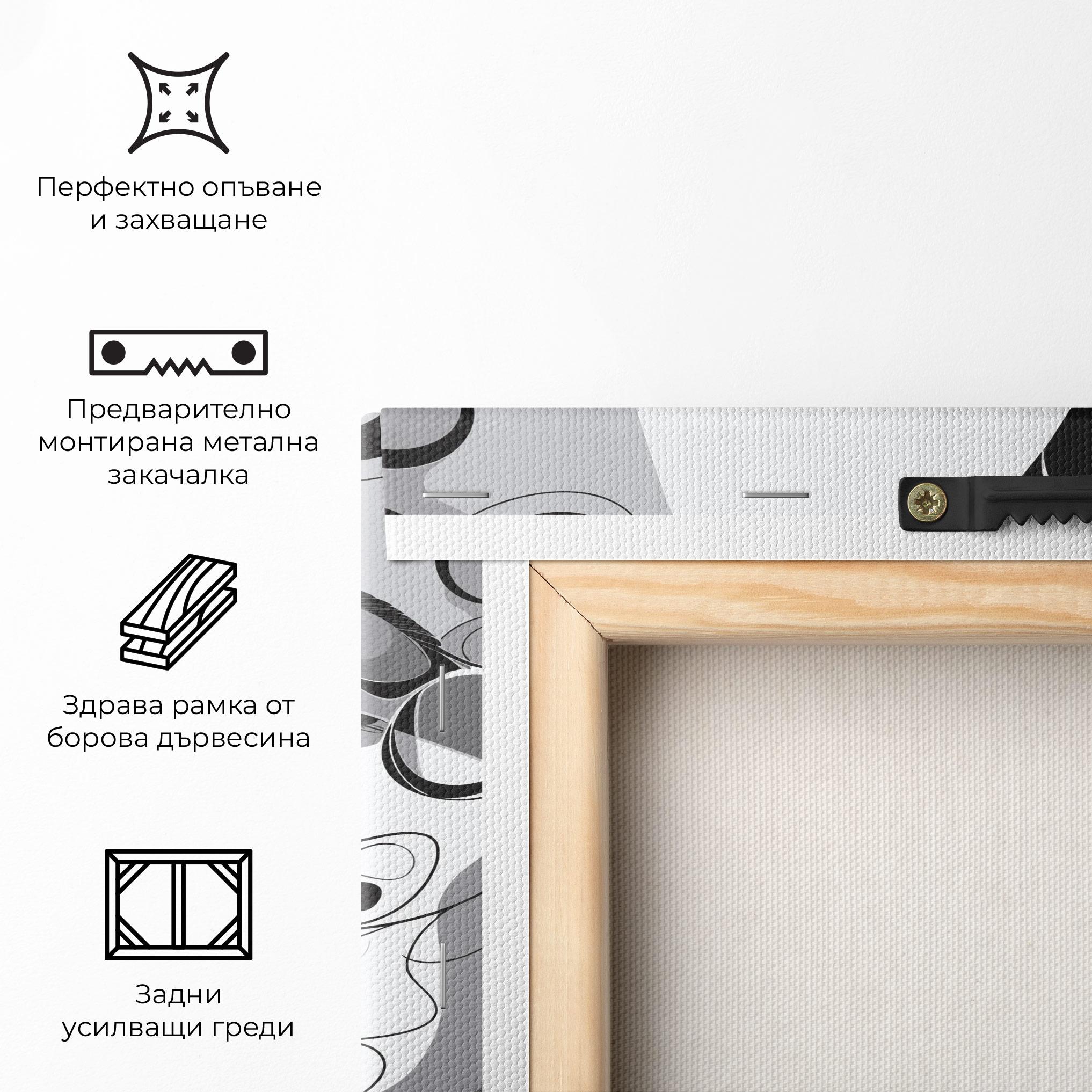 Картина на платно Grey Face Woman mockup 5