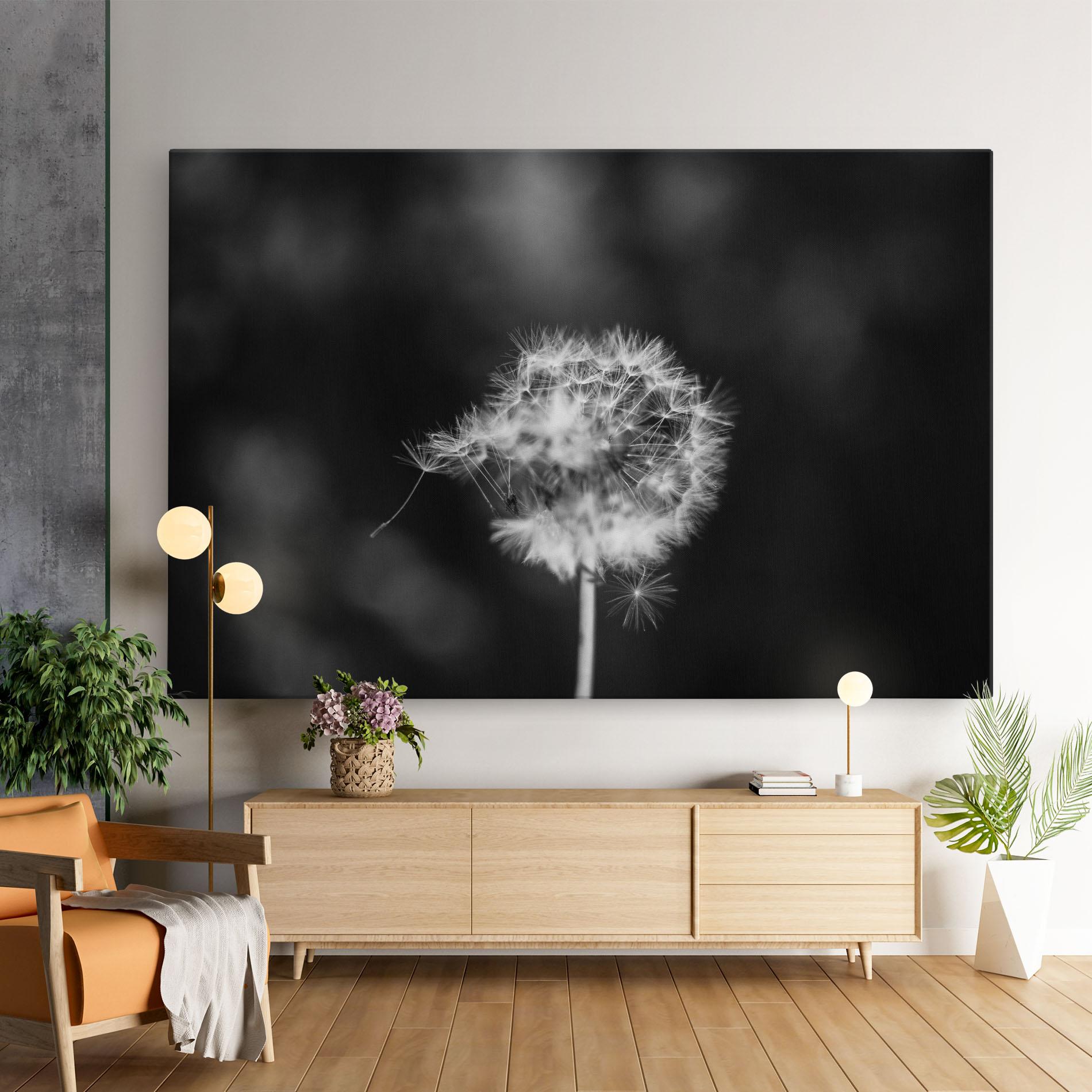 Картина на платно Grey Dandelion mockup 9