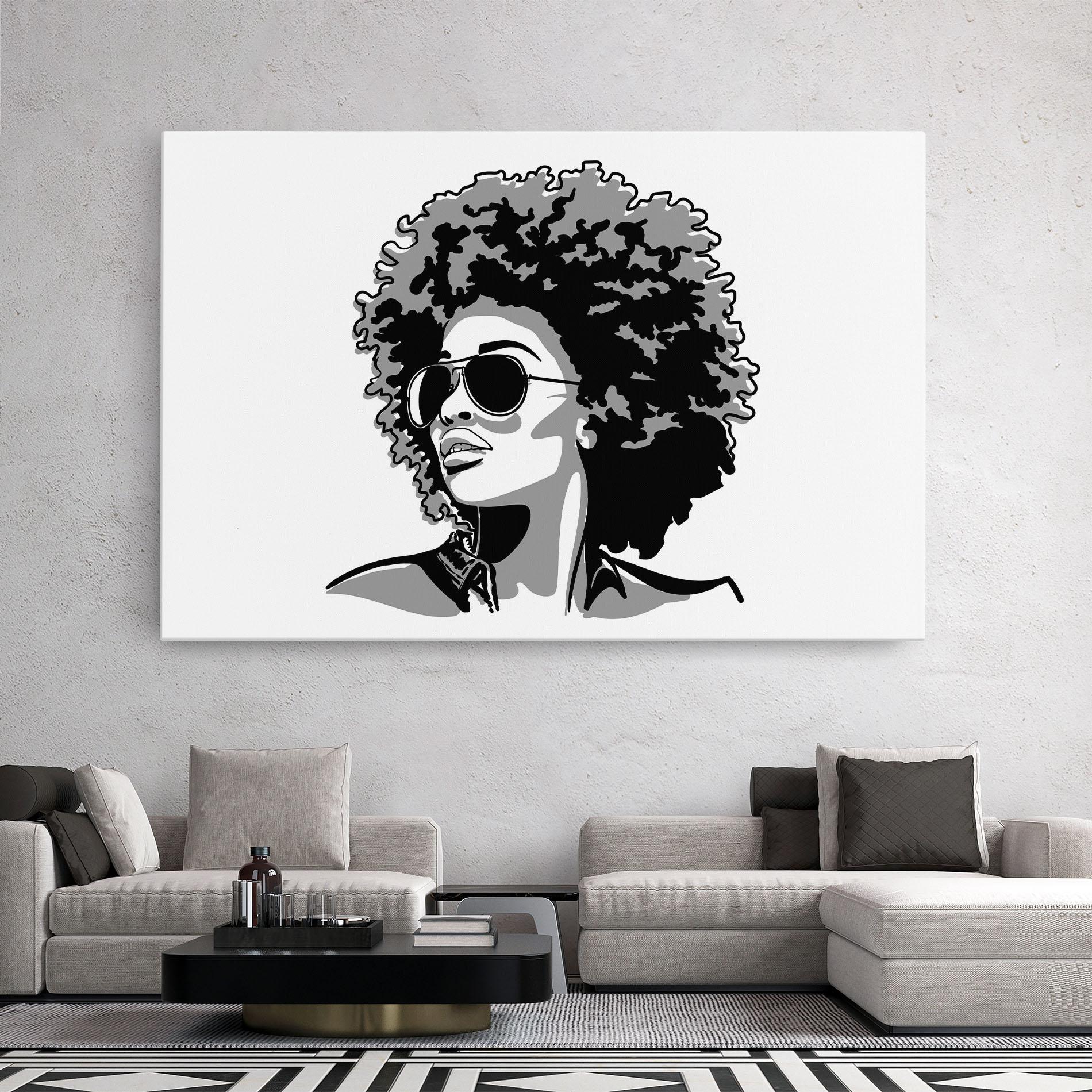 Картина на платно Black Grasses mockup 2