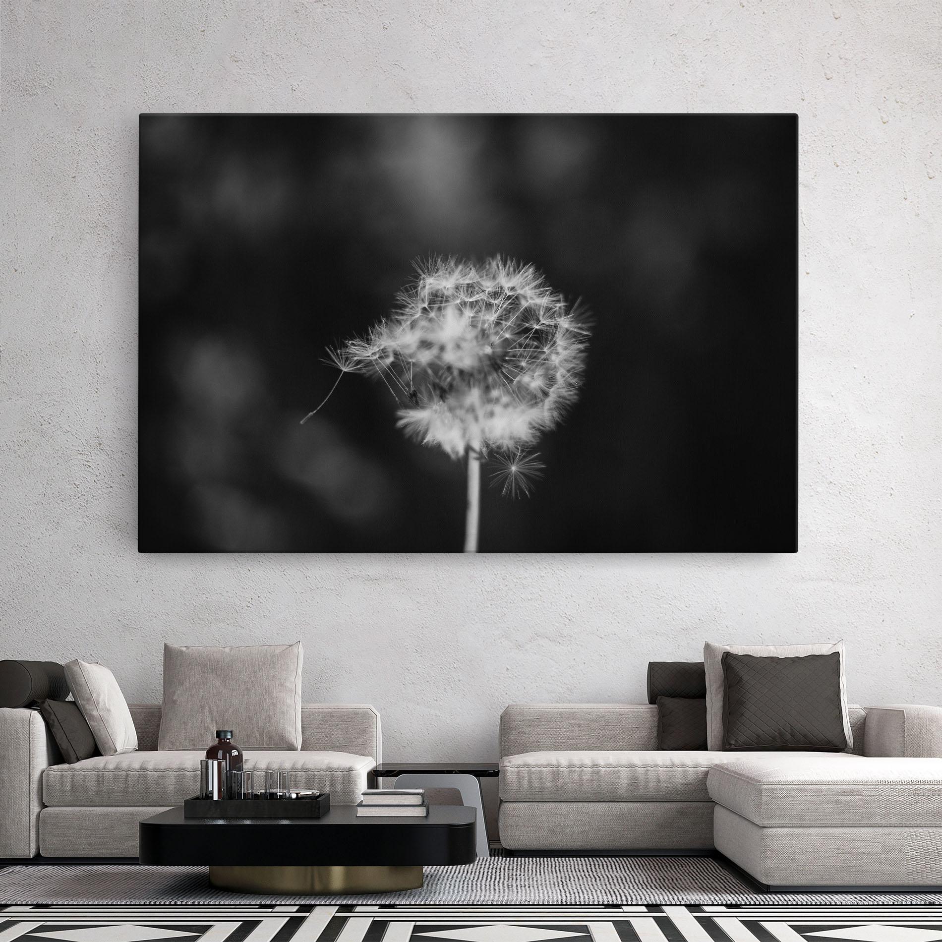 Картина на платно Grey Dandelion mockup 2