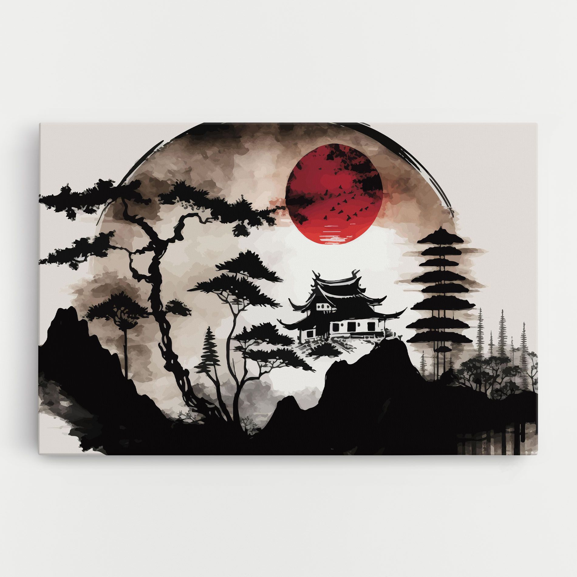 Asian Red Moon mockup 0