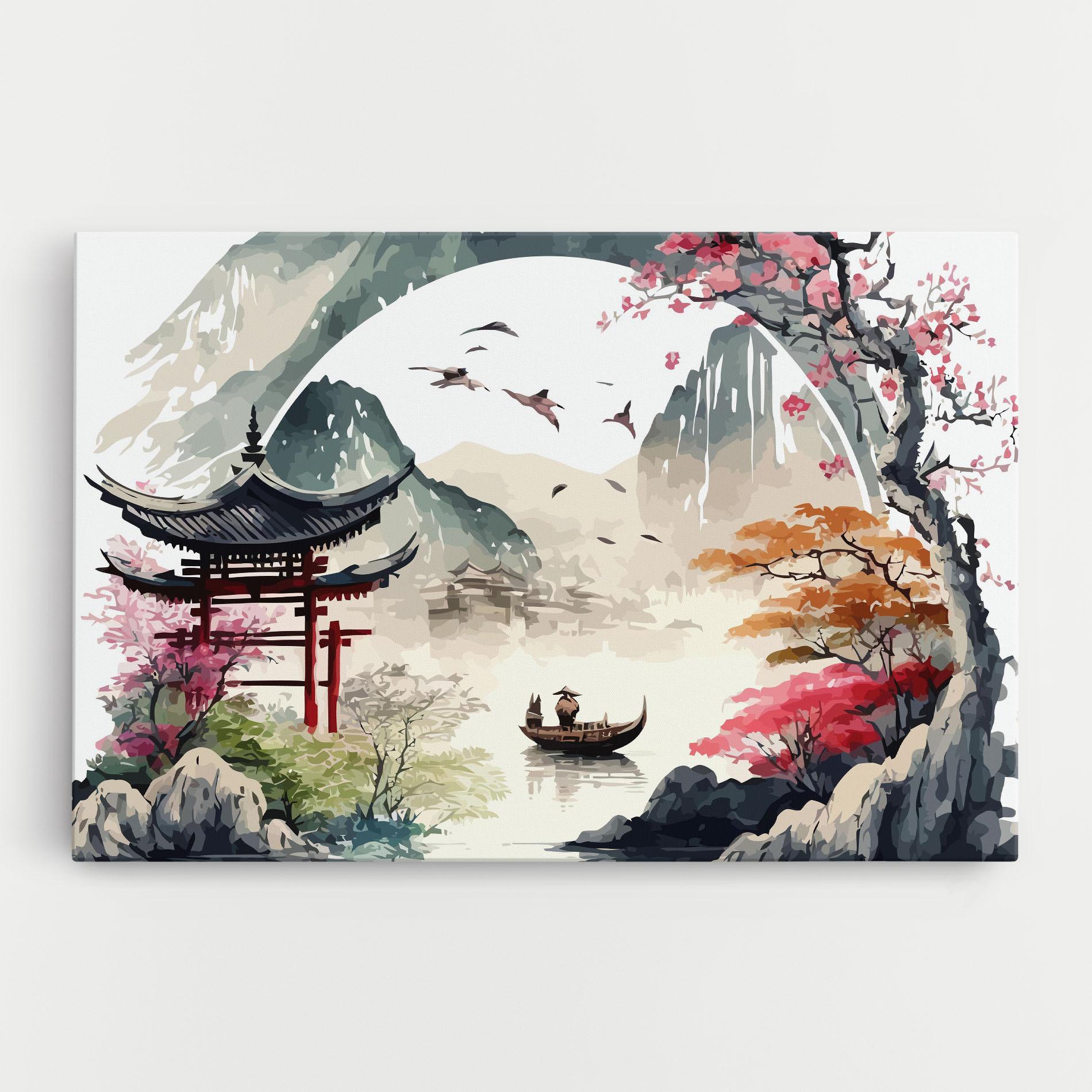 Картина на платно Beautiful Asiatic View mockup 0