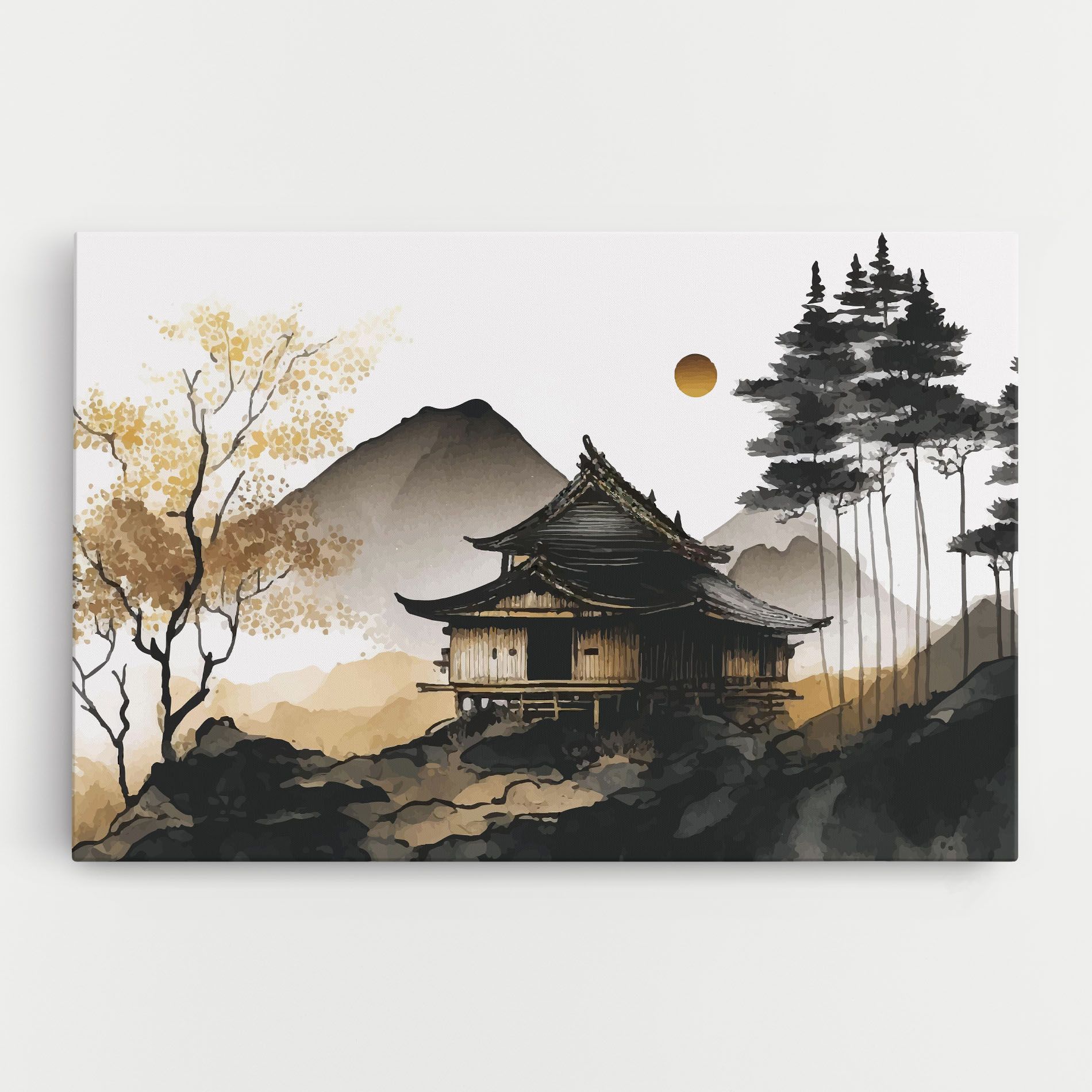 Gold Japanese Temple mockup 0