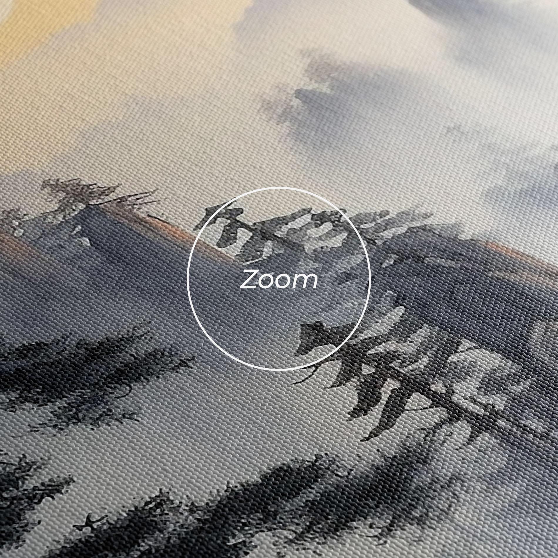 Картина на платно Fog Trees mockup 3