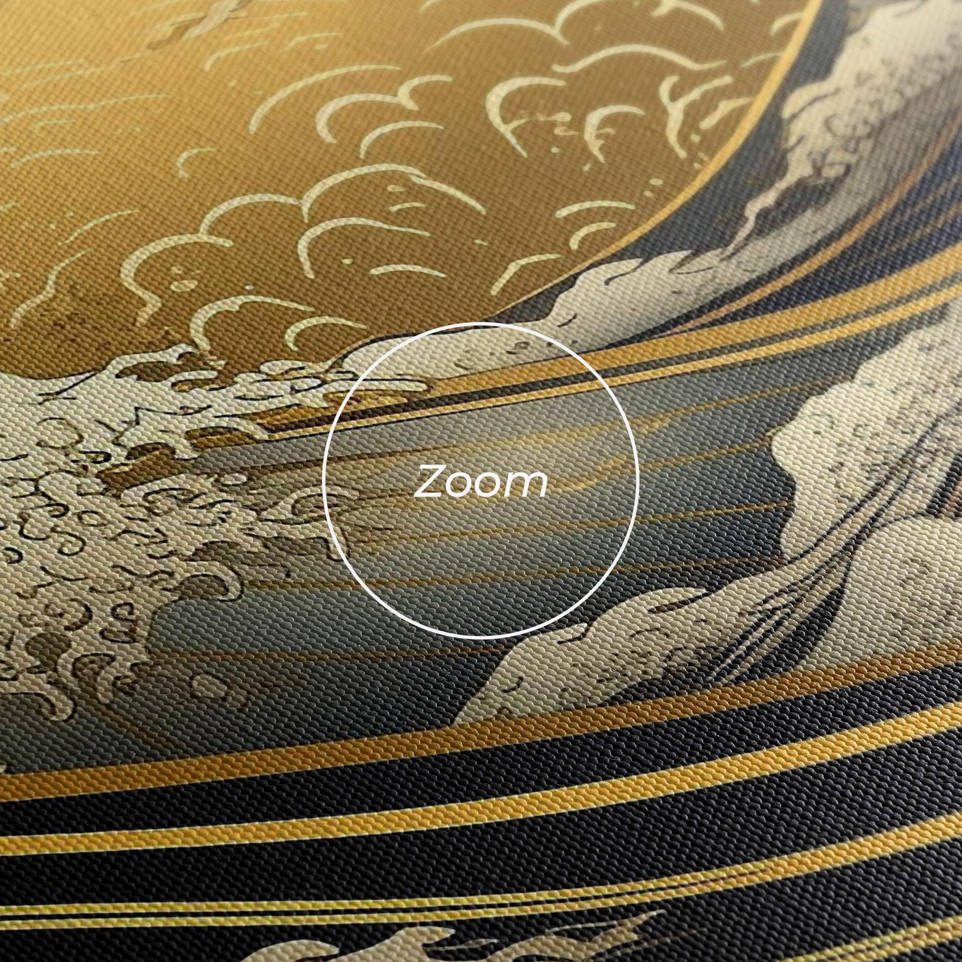 Картина на платно Gold Waves Landscape mockup 3