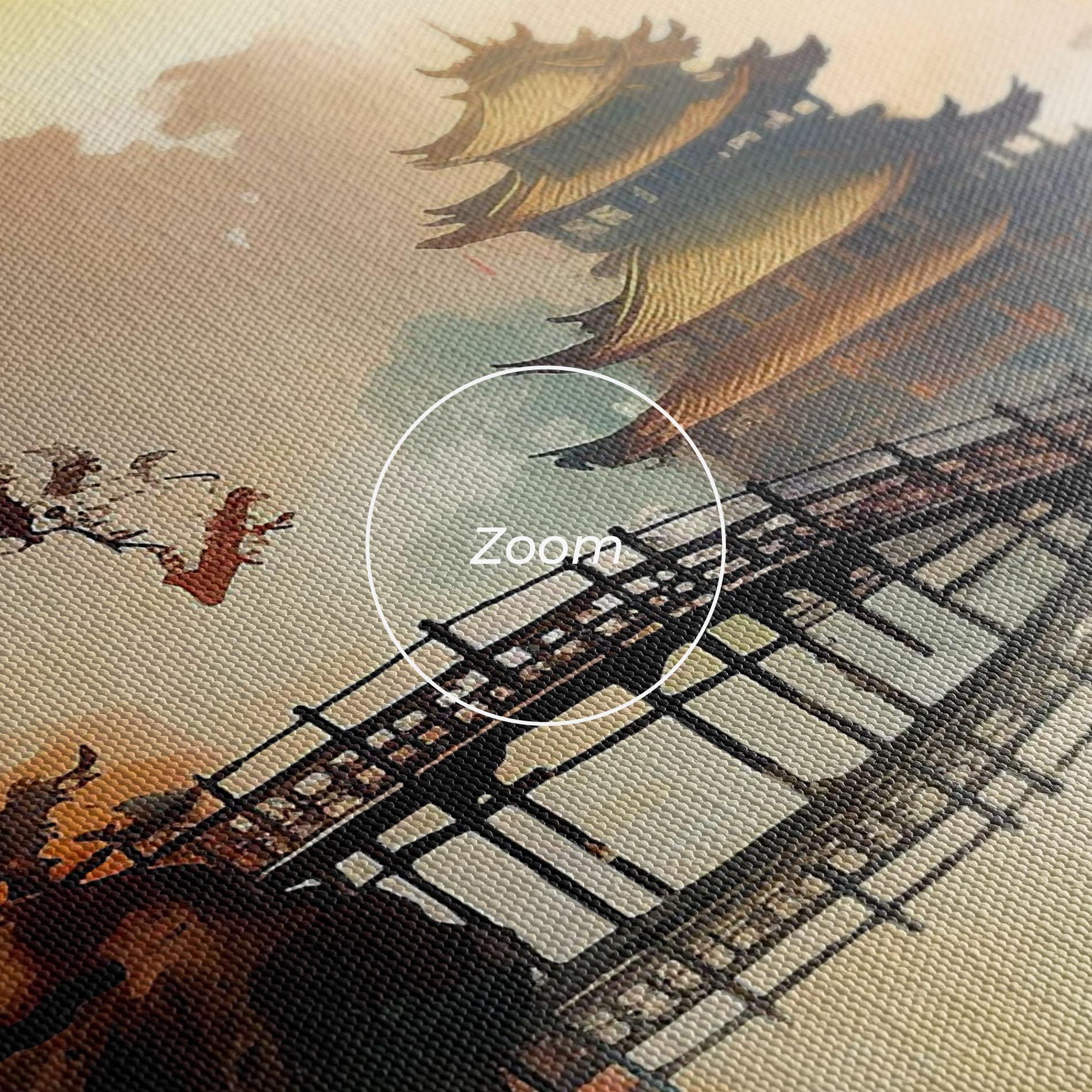 Картина на платно Sunset Fog Water mockup 3