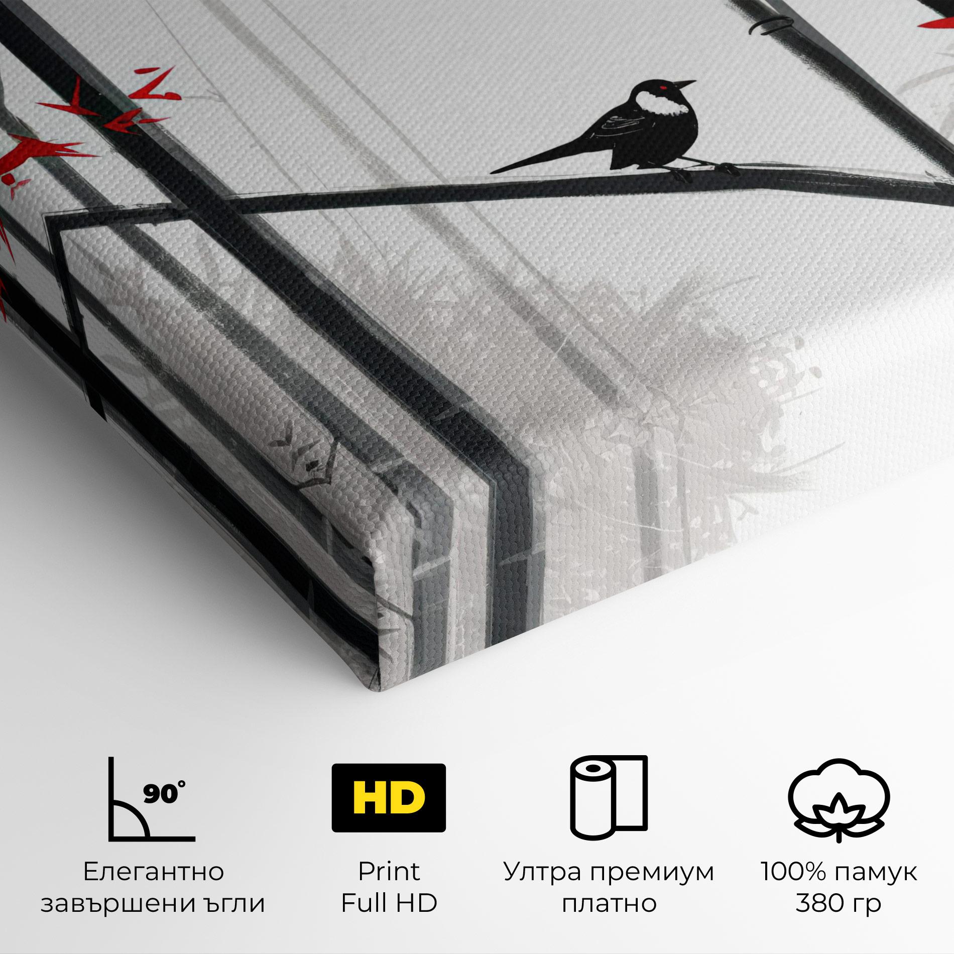 Картина на платно Chinese Red Leafs mockup 4