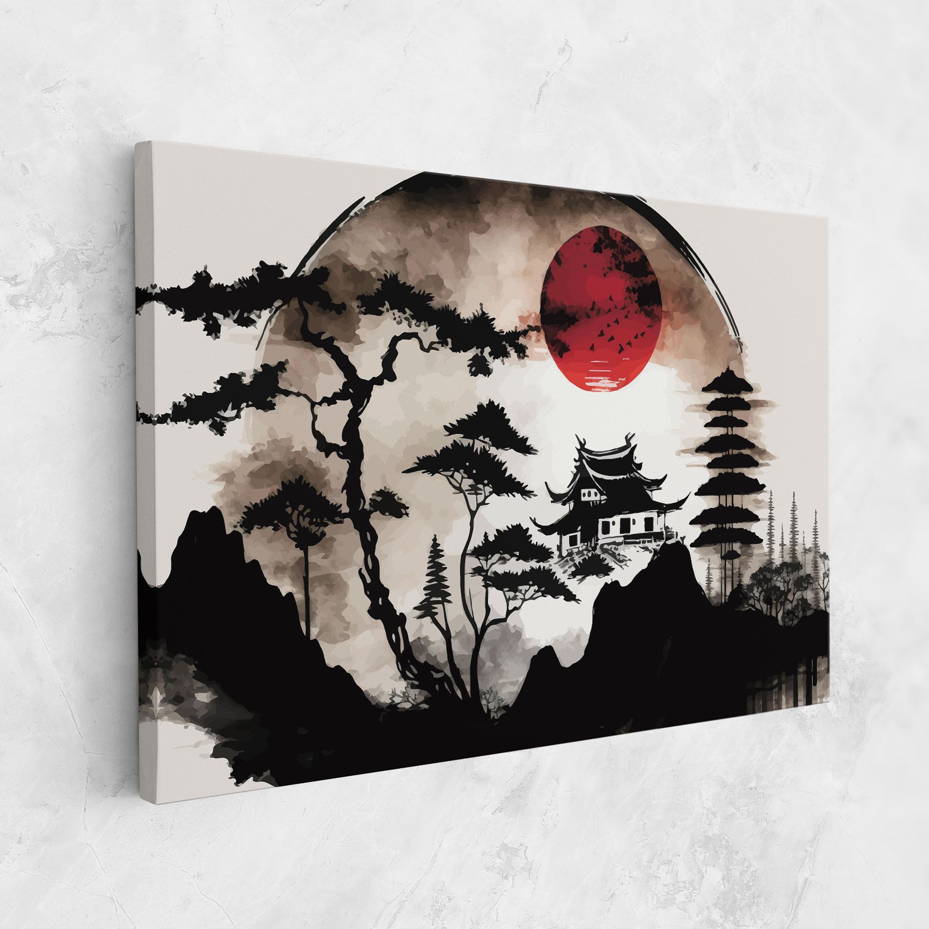 Asian Red Moon mockup 1