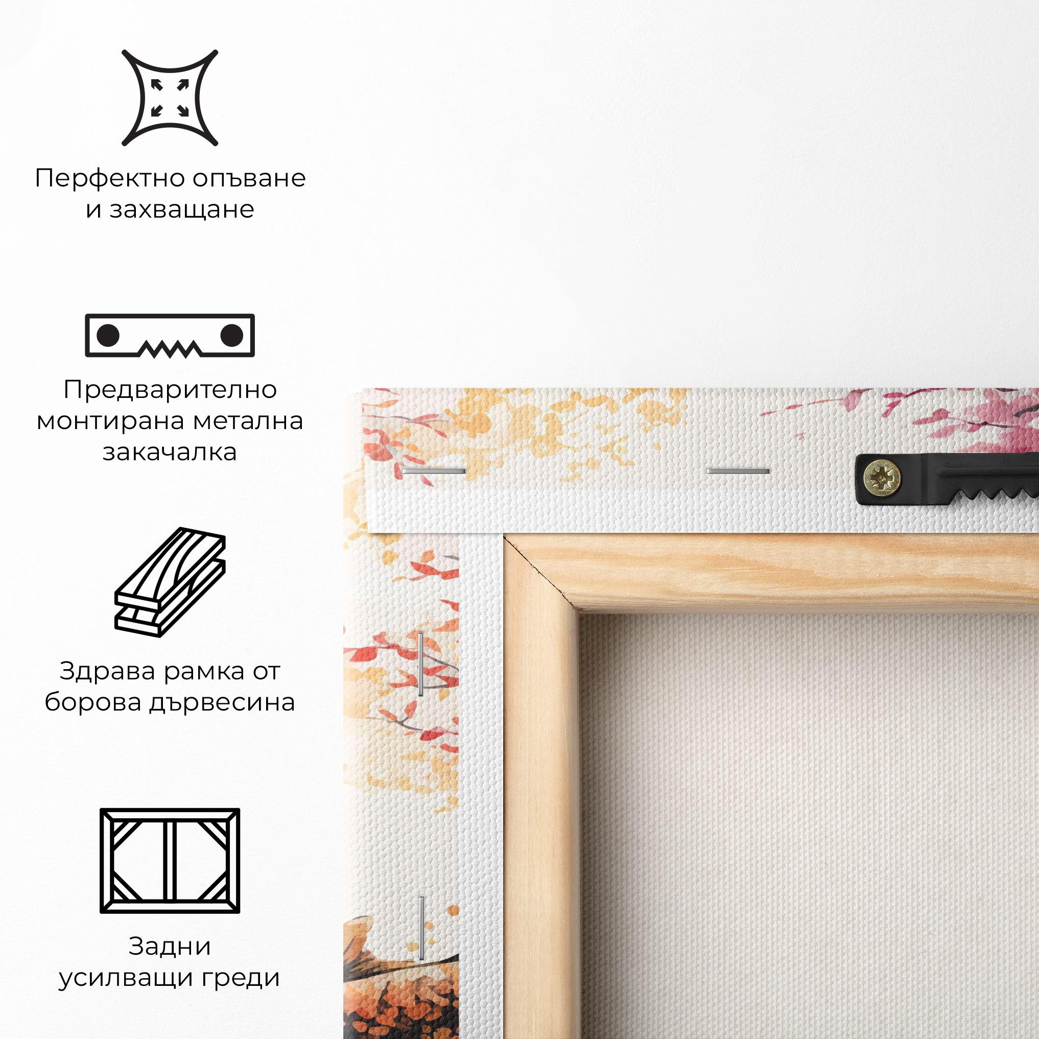 Картина на платно Asiatic Flower Fish mockup 5