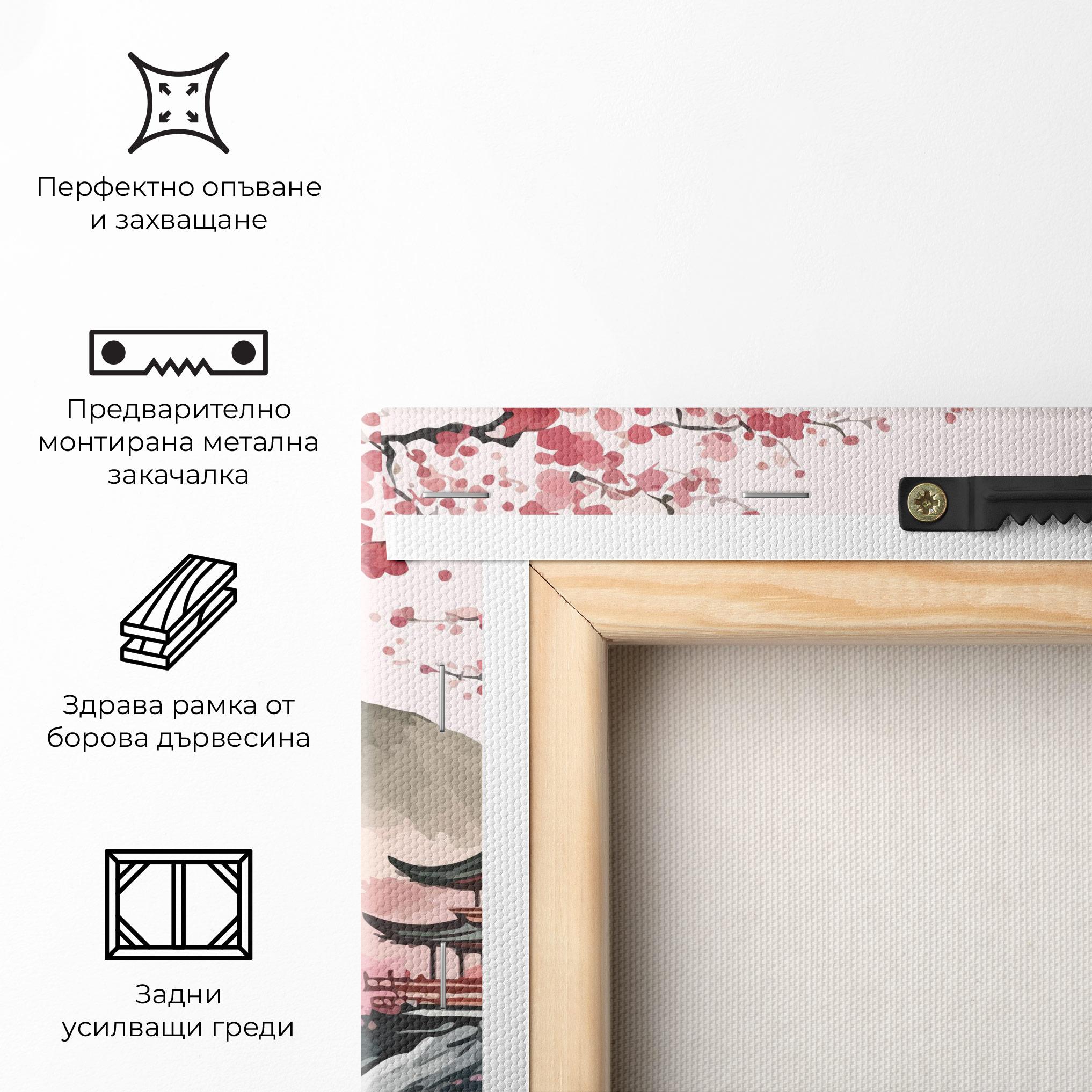 Картина на платно Pink Asian View mockup 5