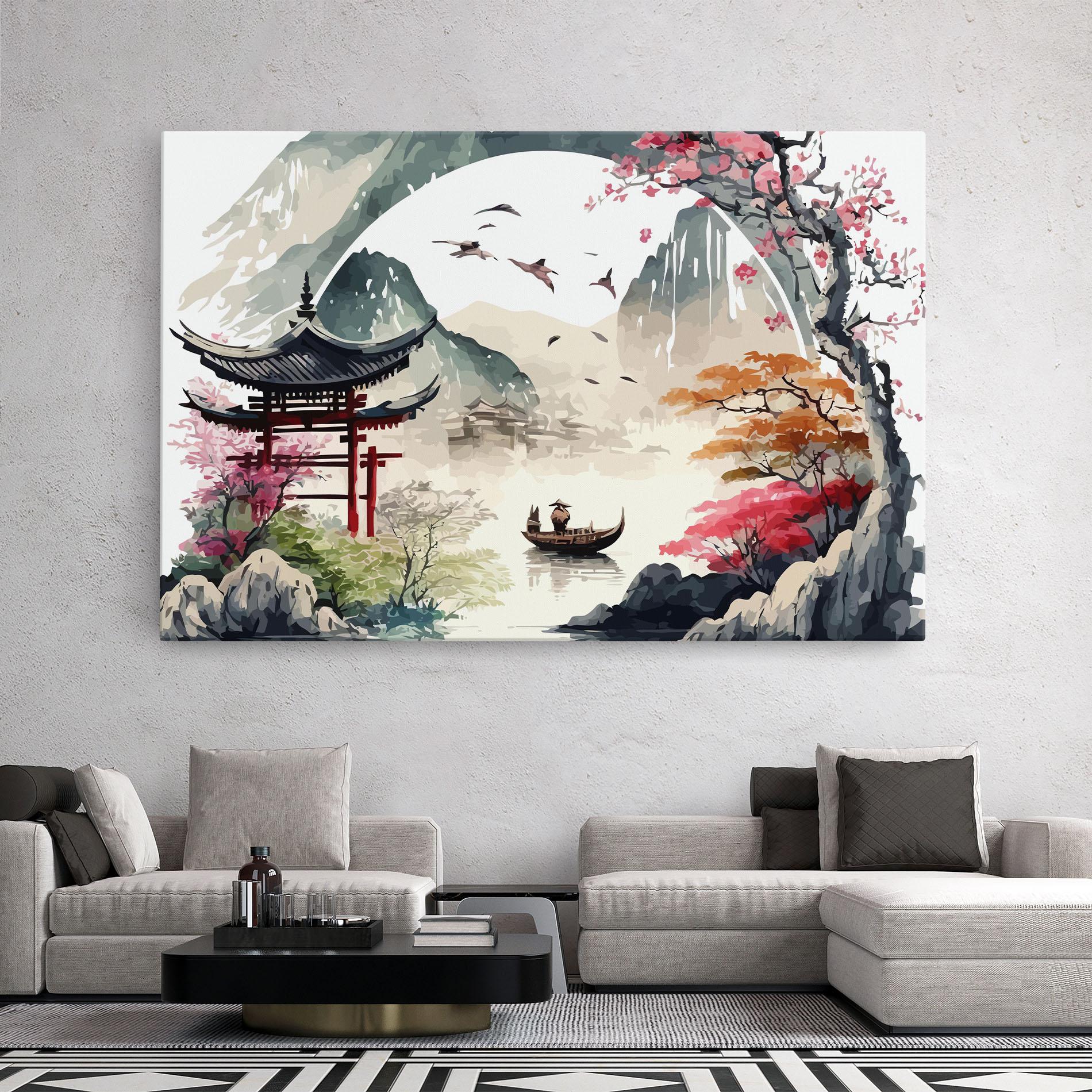Картина на платно Beautiful Asiatic View mockup 2