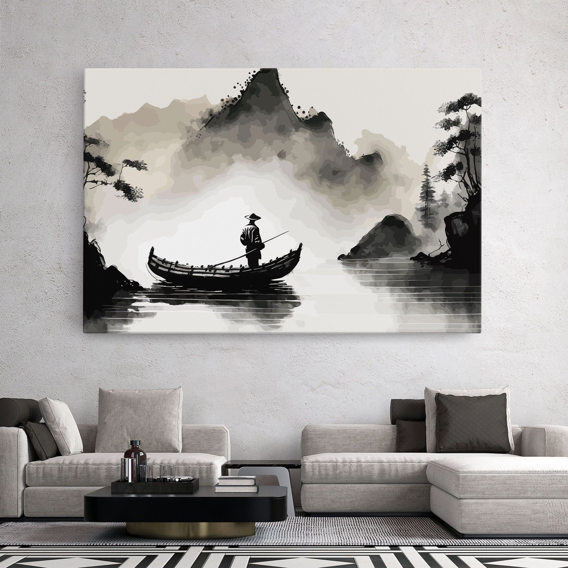 Black Ink Boat mockup 2