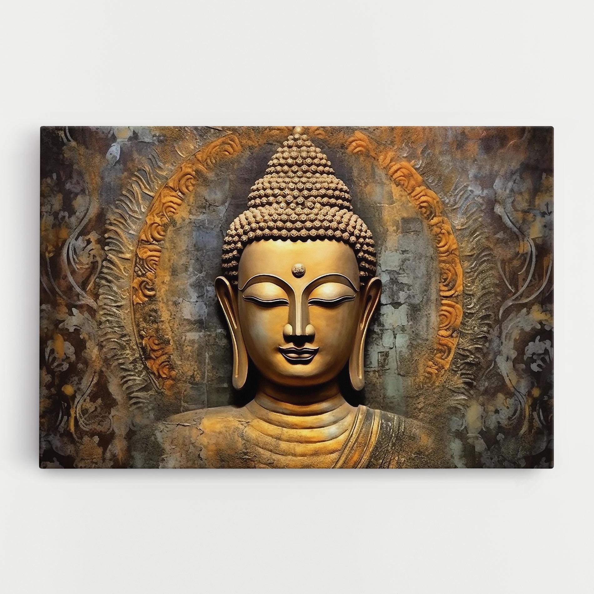 Картина на платно Buddha 3d Head mockup 0
