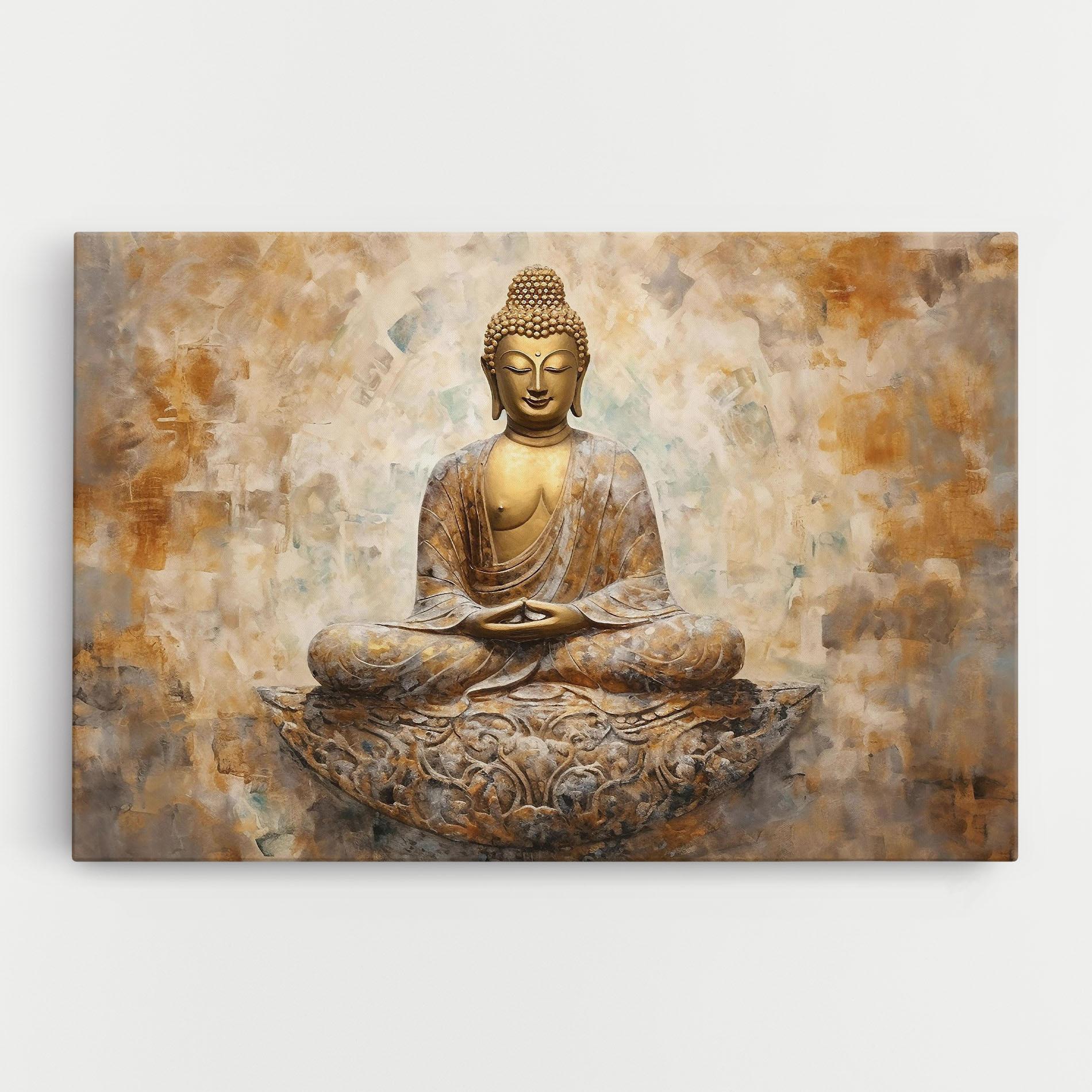 Картина на платно Cream Buddha Art mockup 0