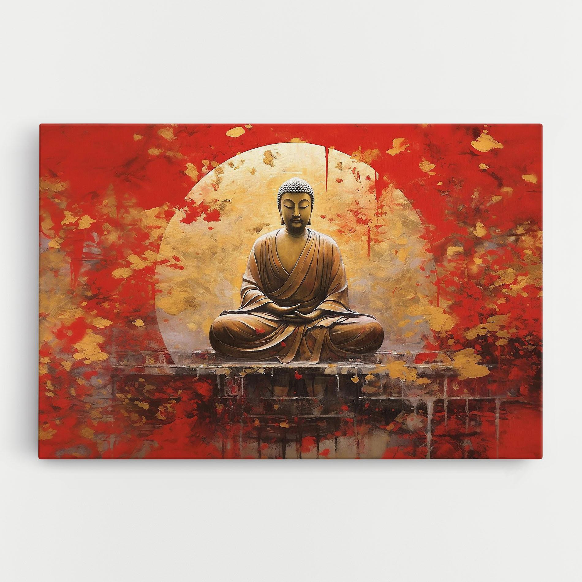 Картина на платно Gold Circle Buddha mockup 0
