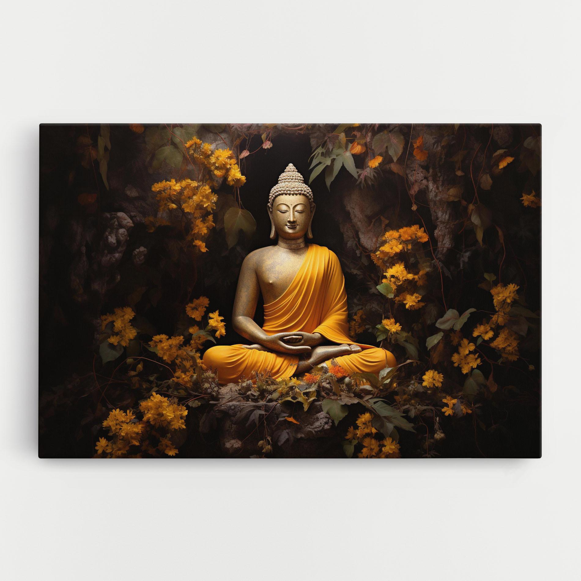 Картина на платно Yellow Light Buddha mockup 0