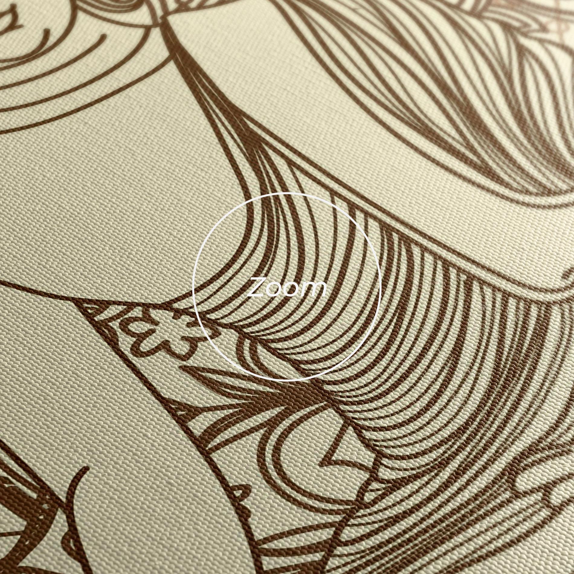 Картина на платно Brown Line Buddha mockup 3