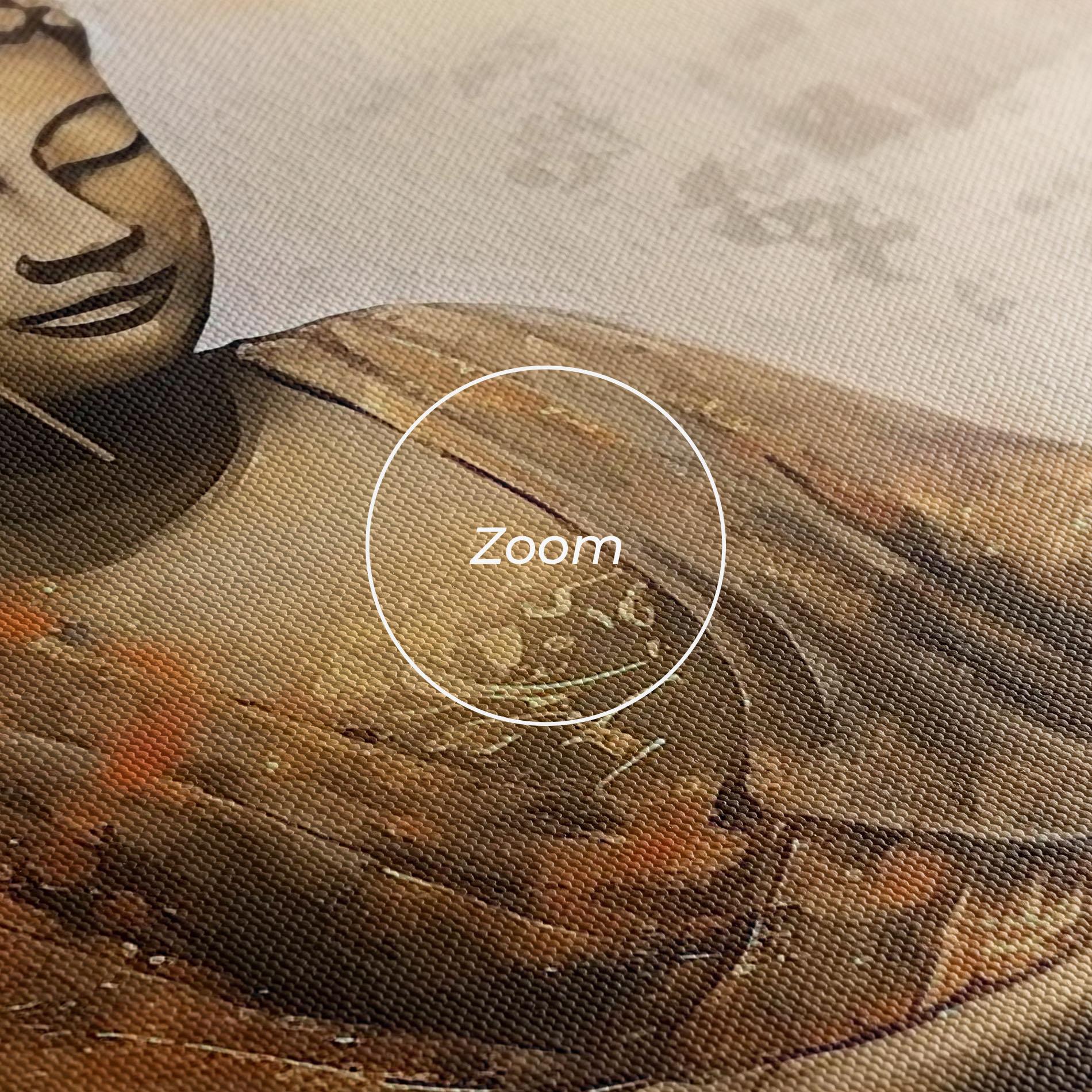 Картина на платно Buddha Cream Blue mockup 3