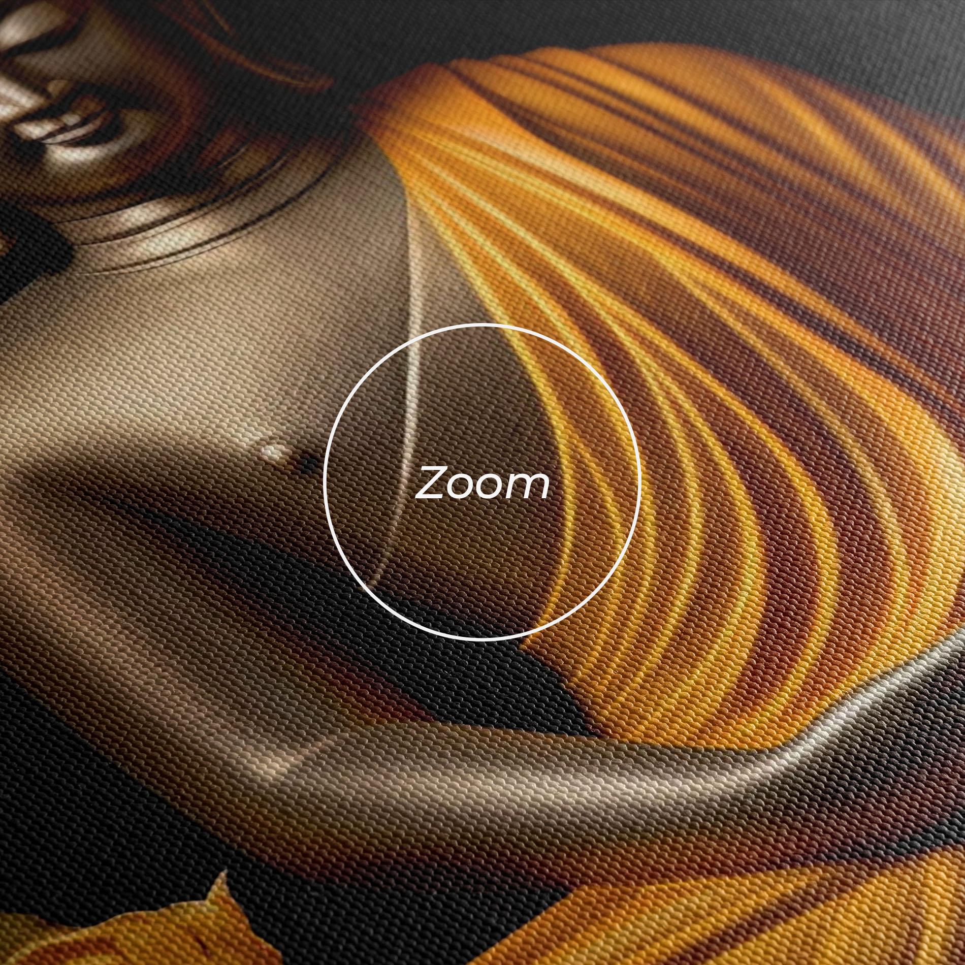 Картина на платно Gold Buddha Flower mockup 3