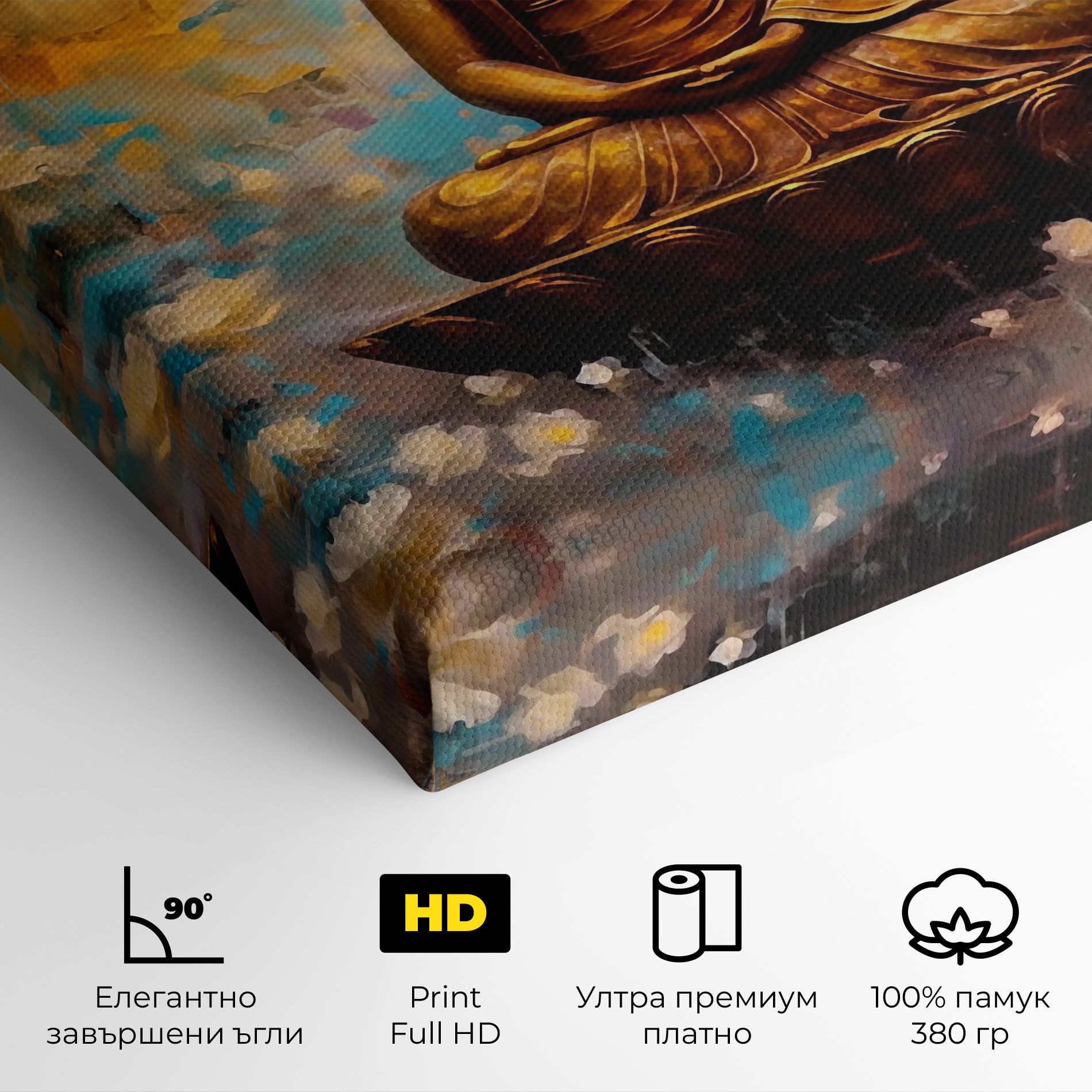 Blue Gold Buddha mockup 4