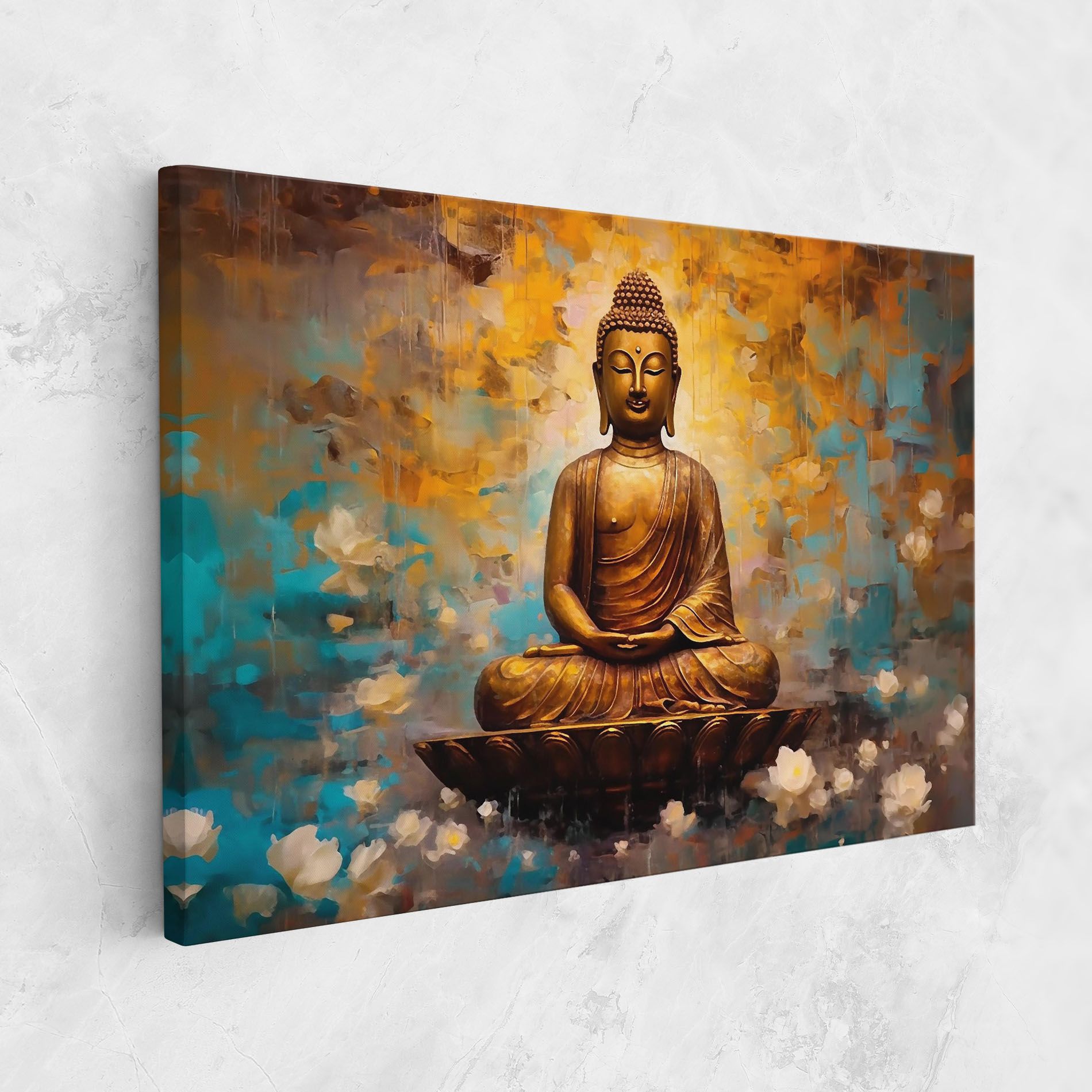 Blue Gold Buddha mockup 1