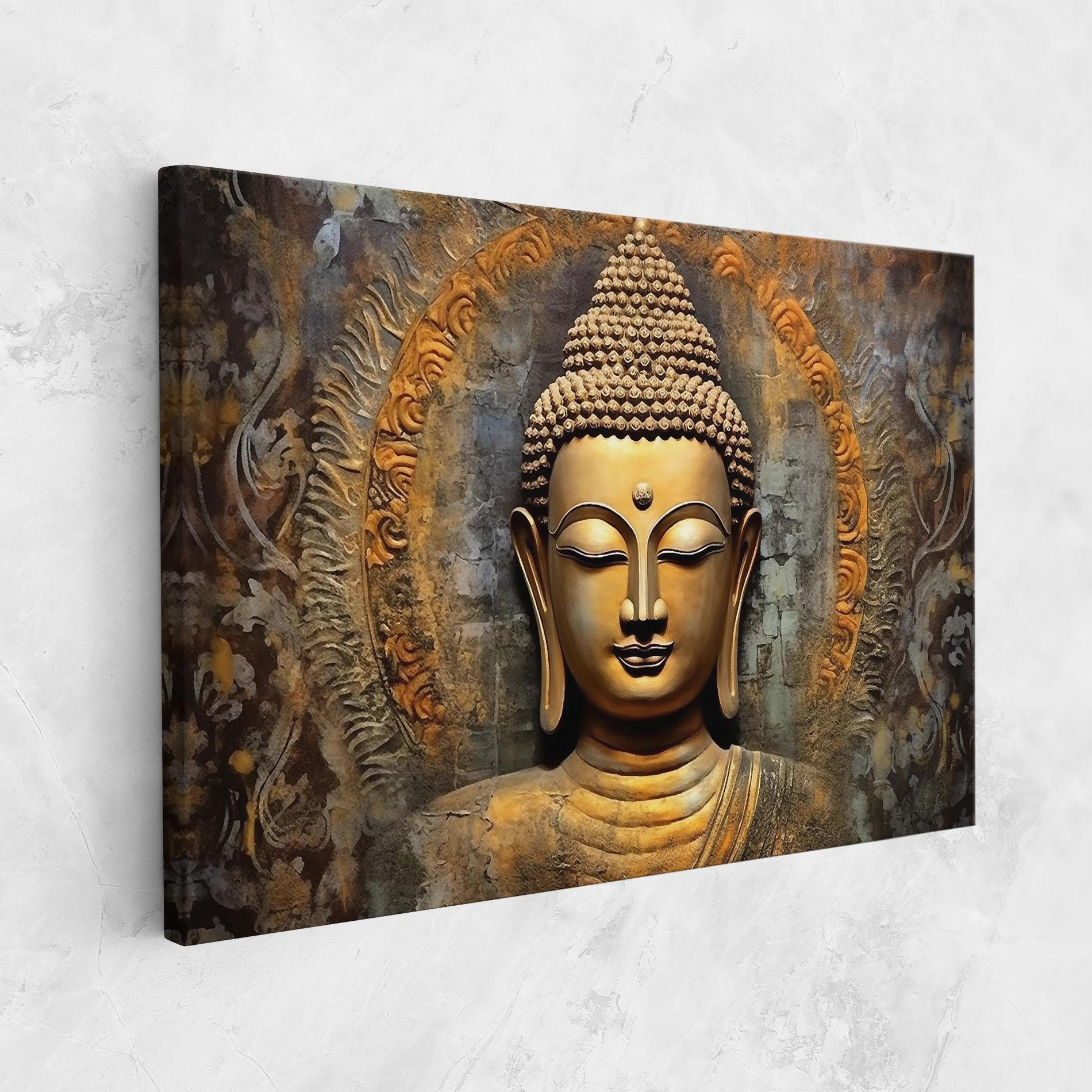 Картина на платно Buddha 3d Head mockup 1