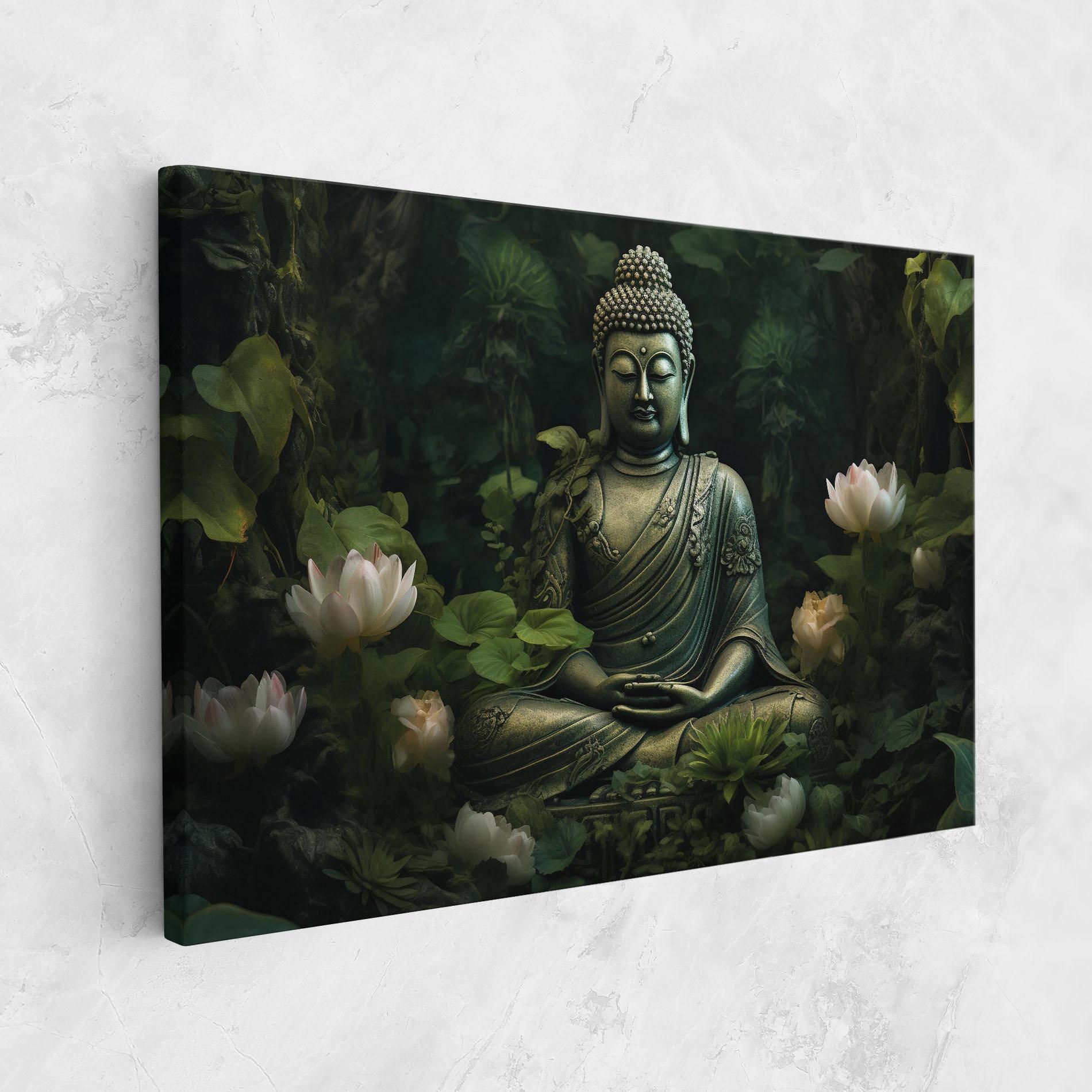 Картина на платно Buddha Lotus Flower mockup 1