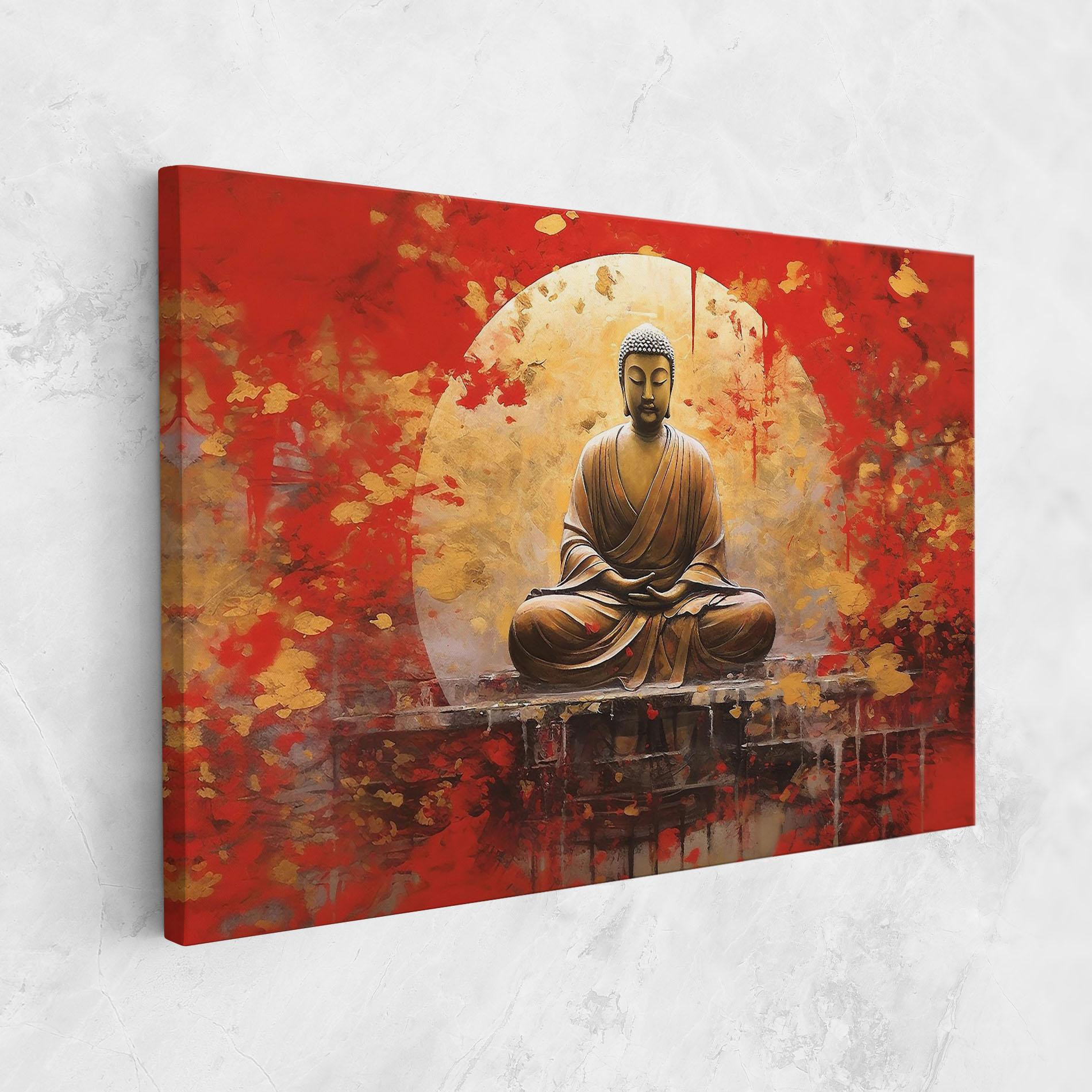 Картина на платно Gold Circle Buddha mockup 1