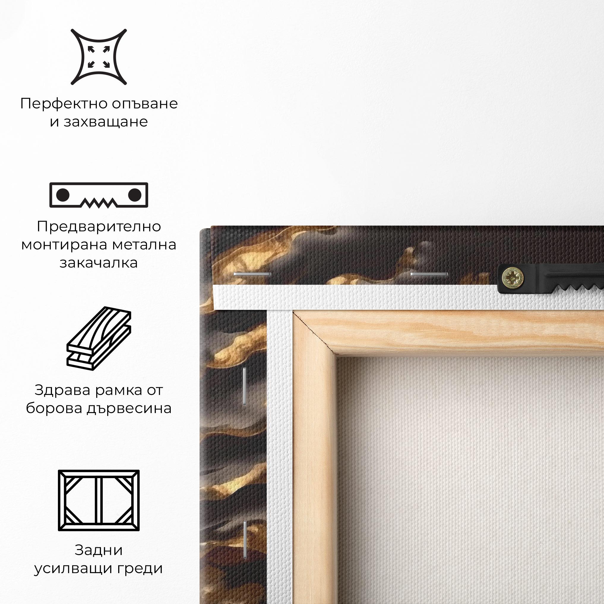 Картина на платно Gold 3d Buddha mockup 5