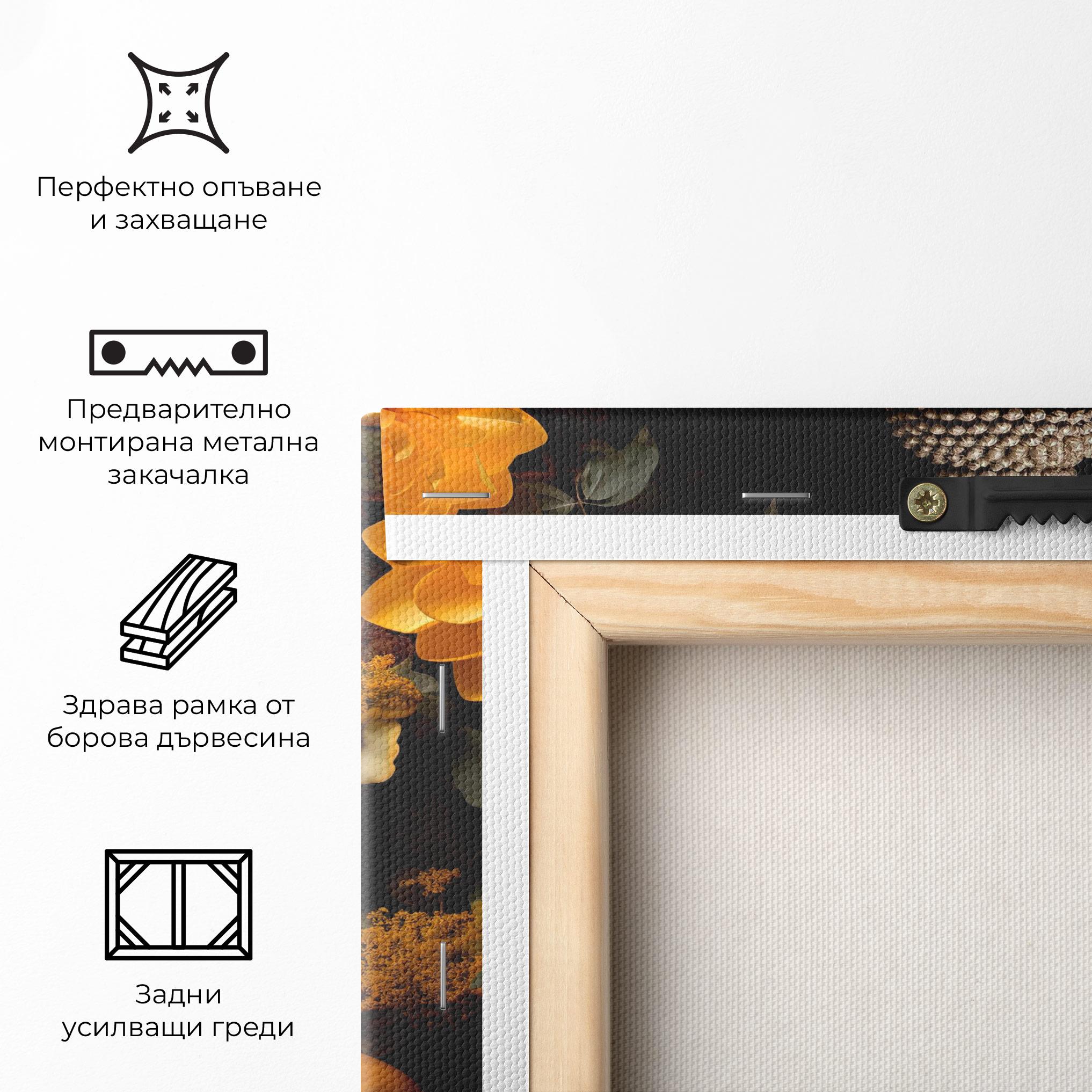 Картина на платно Gold Buddha Flower mockup 5