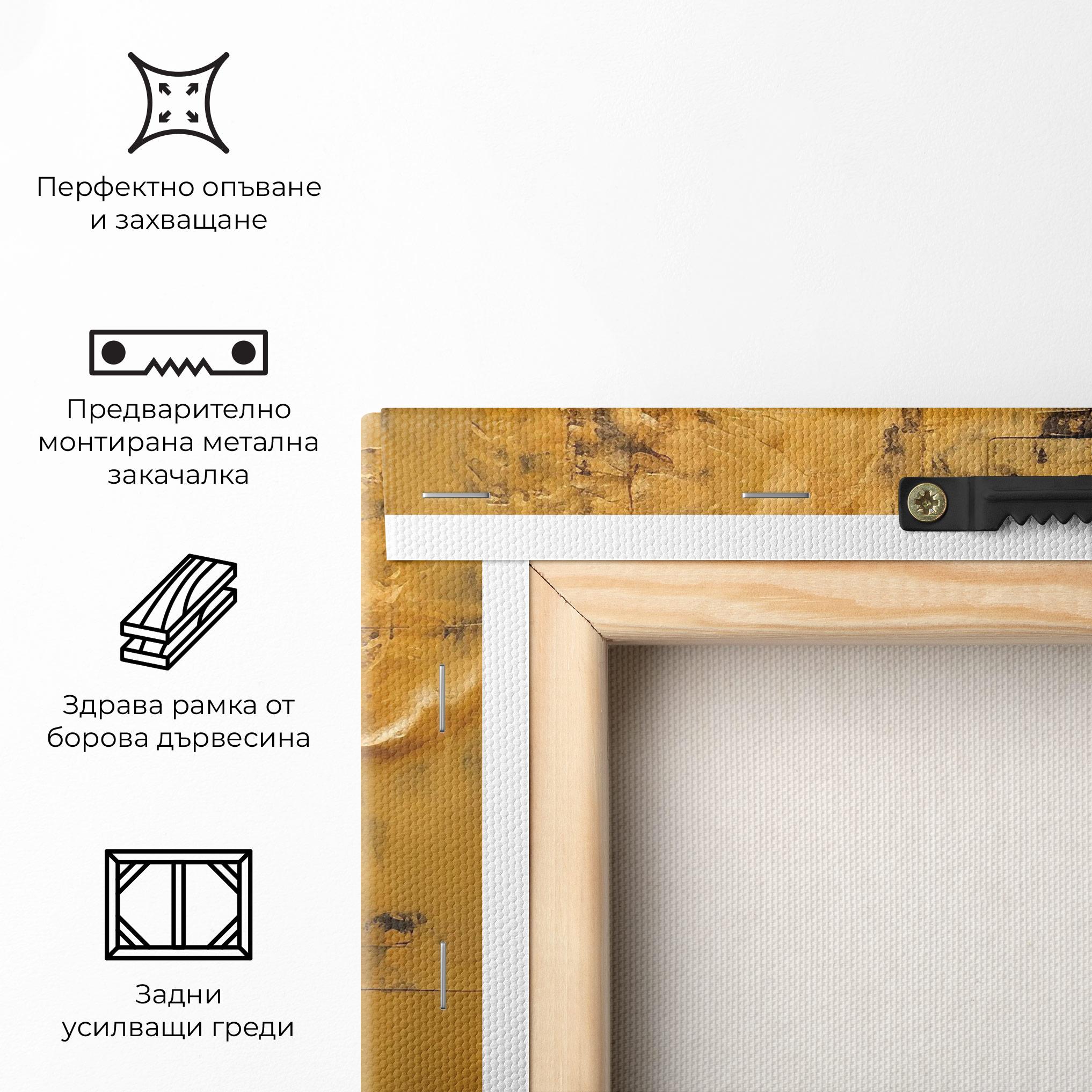 Картина на платно Gold Paint Buddha mockup 5