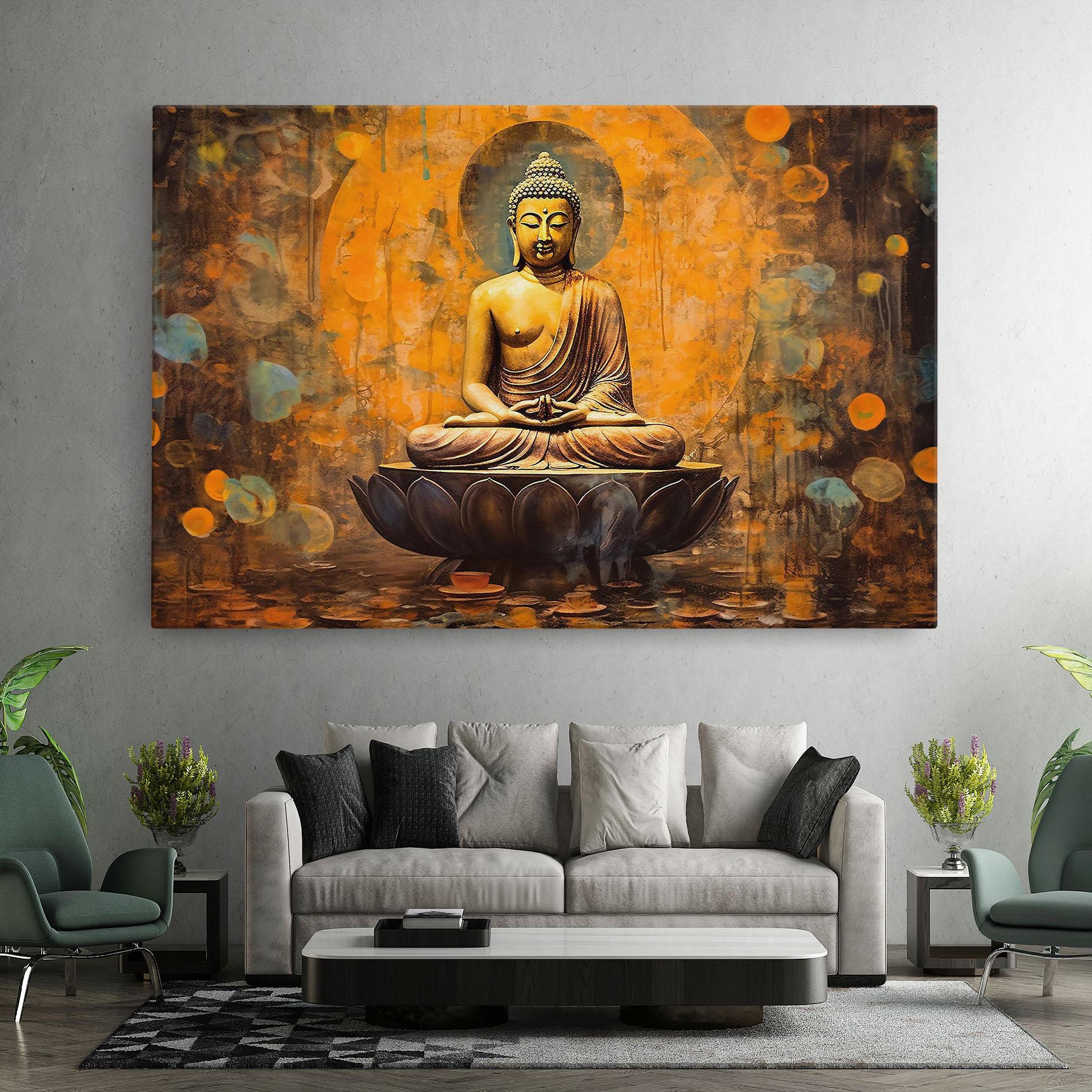 Картина на платно Buddha Floating Art mockup 7