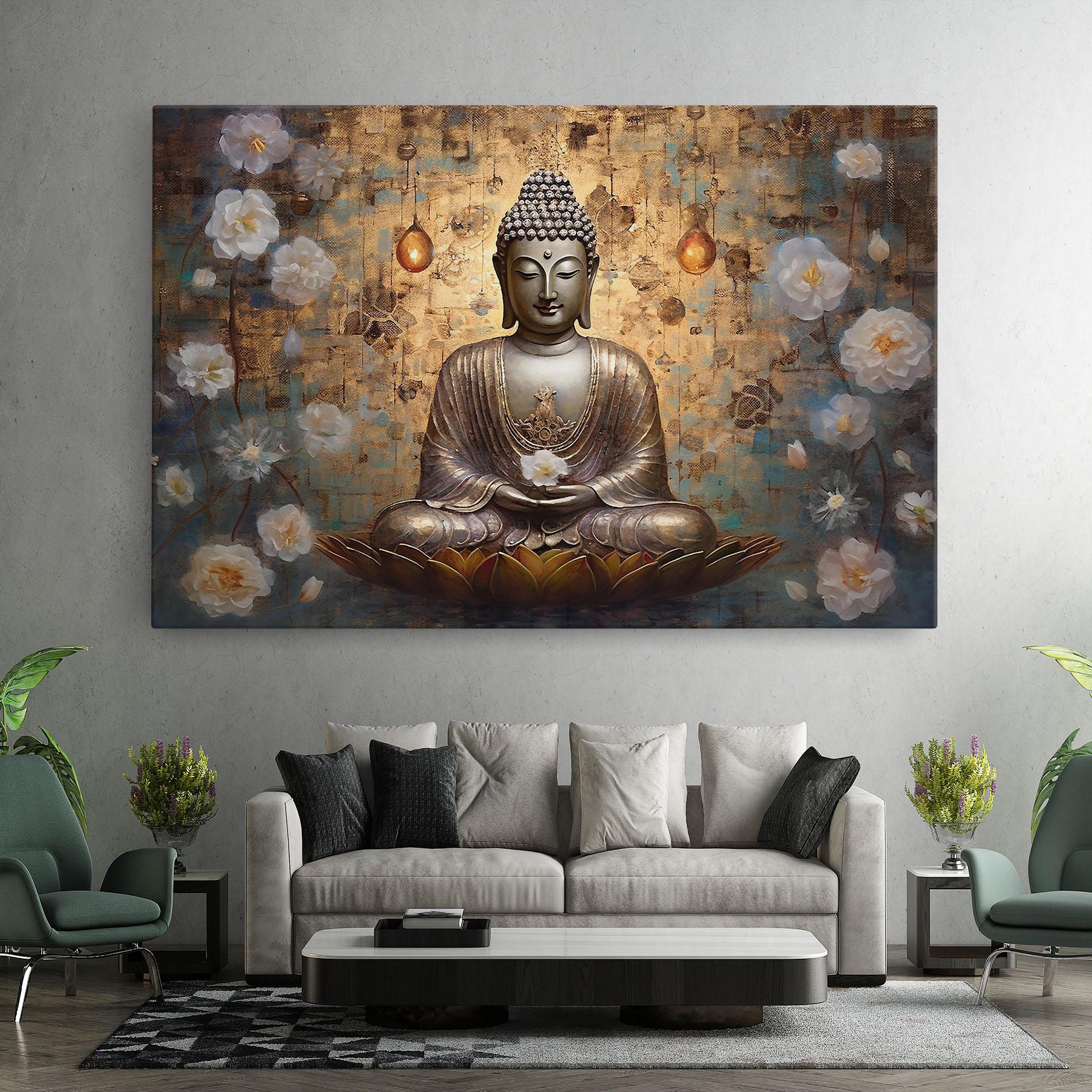 Картина на платно Buddha Meditation Art mockup 7