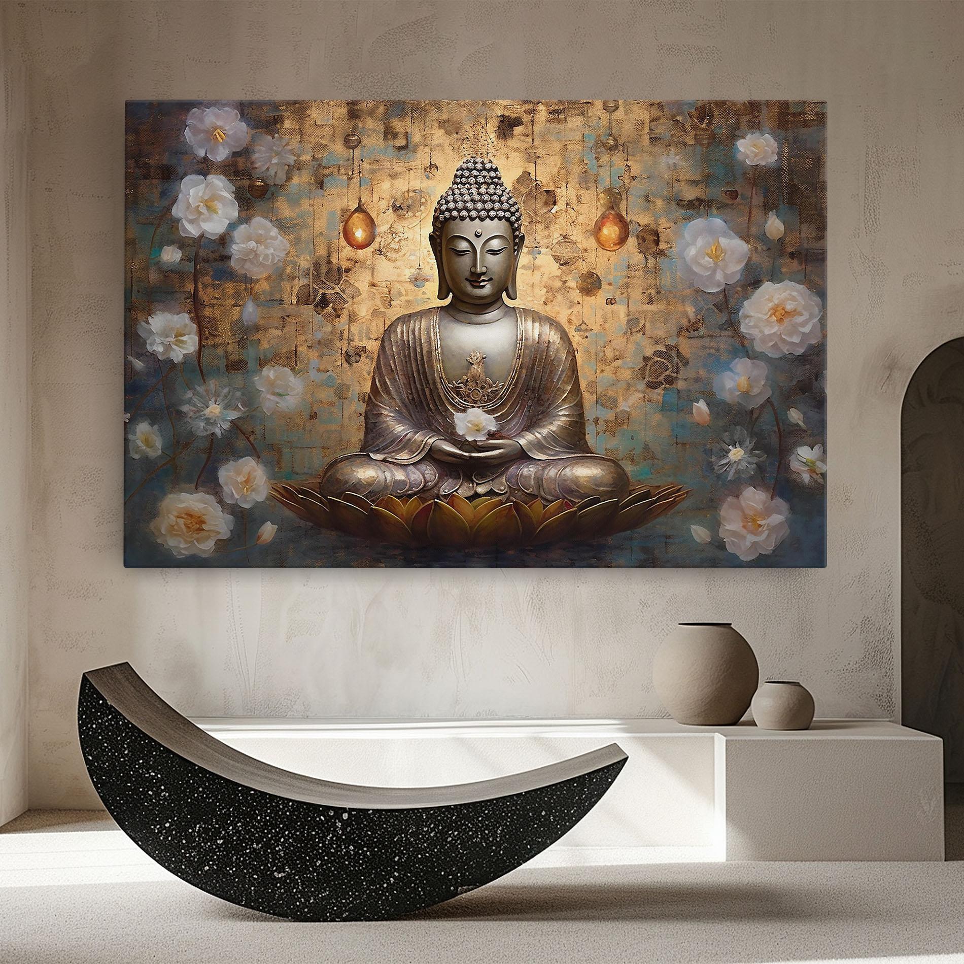 Картина на платно Buddha Meditation Art mockup 8