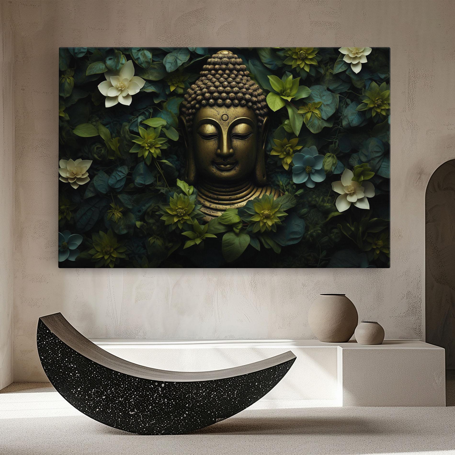 Картина на платно Lotus Flower Buddha mockup 8