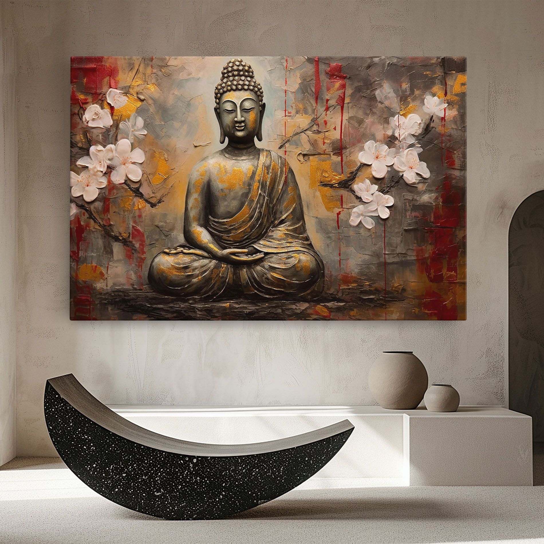 White Red Buddha mockup 8