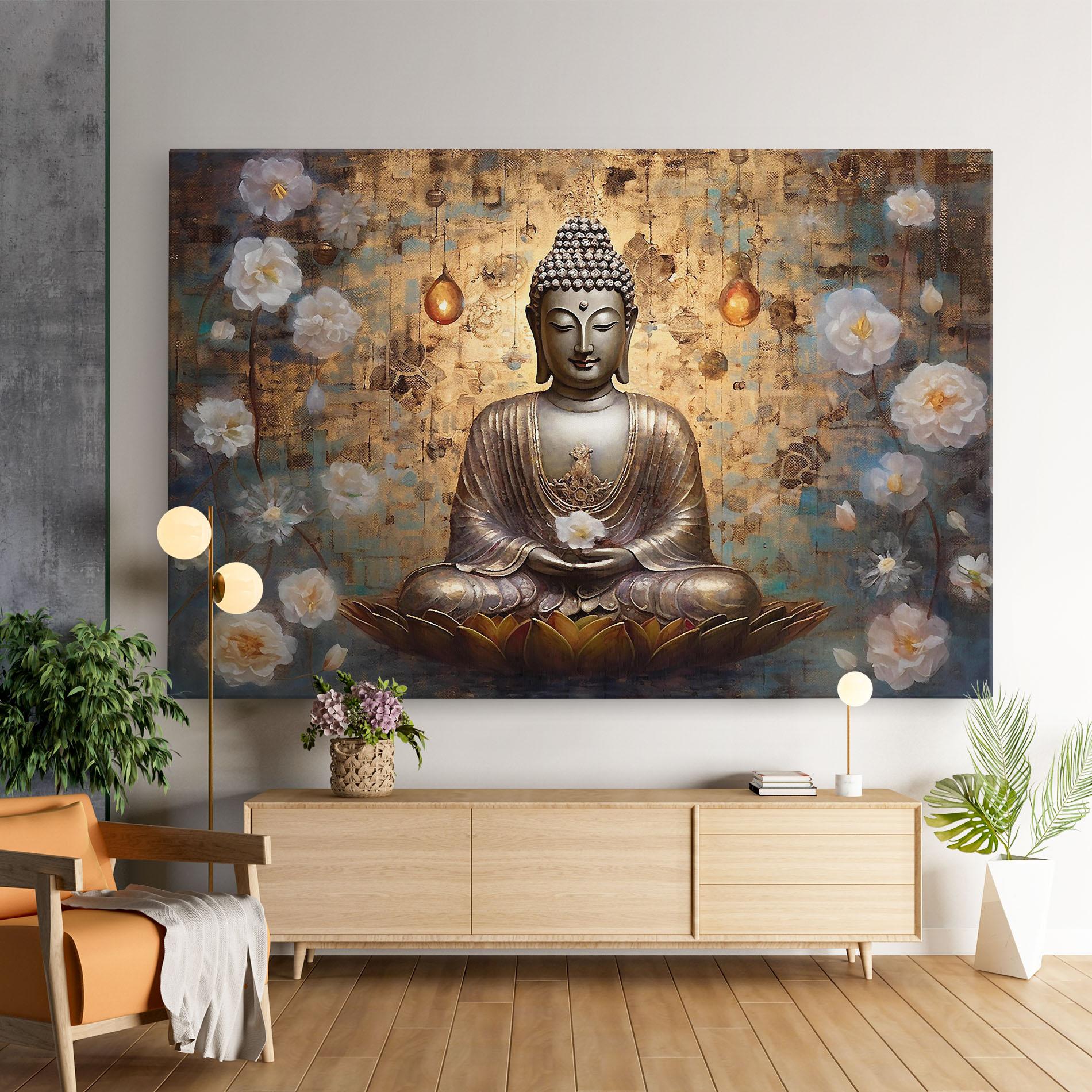 Картина на платно Buddha Meditation Art mockup 9