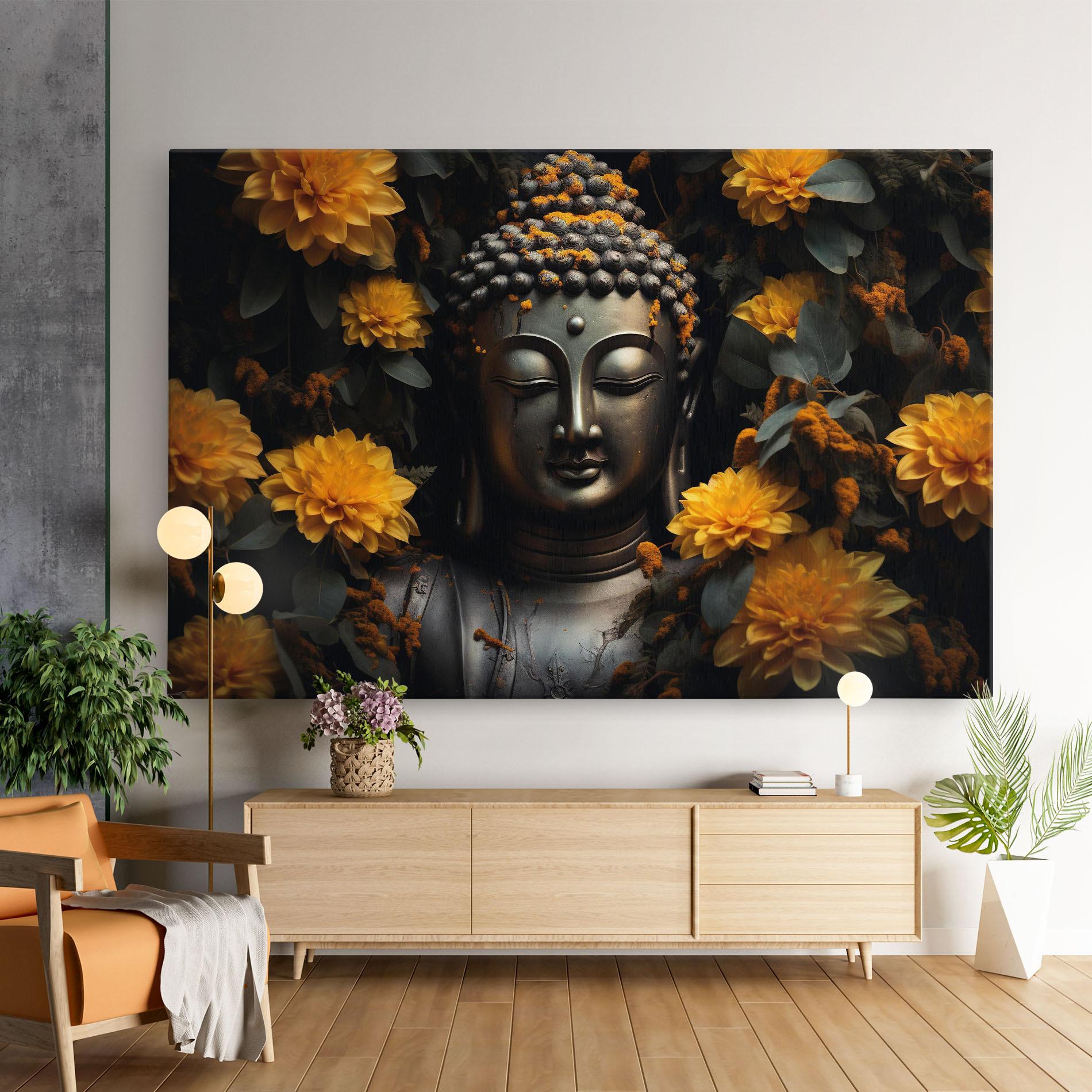 Картина на платно Buddha Peace Statue mockup 9