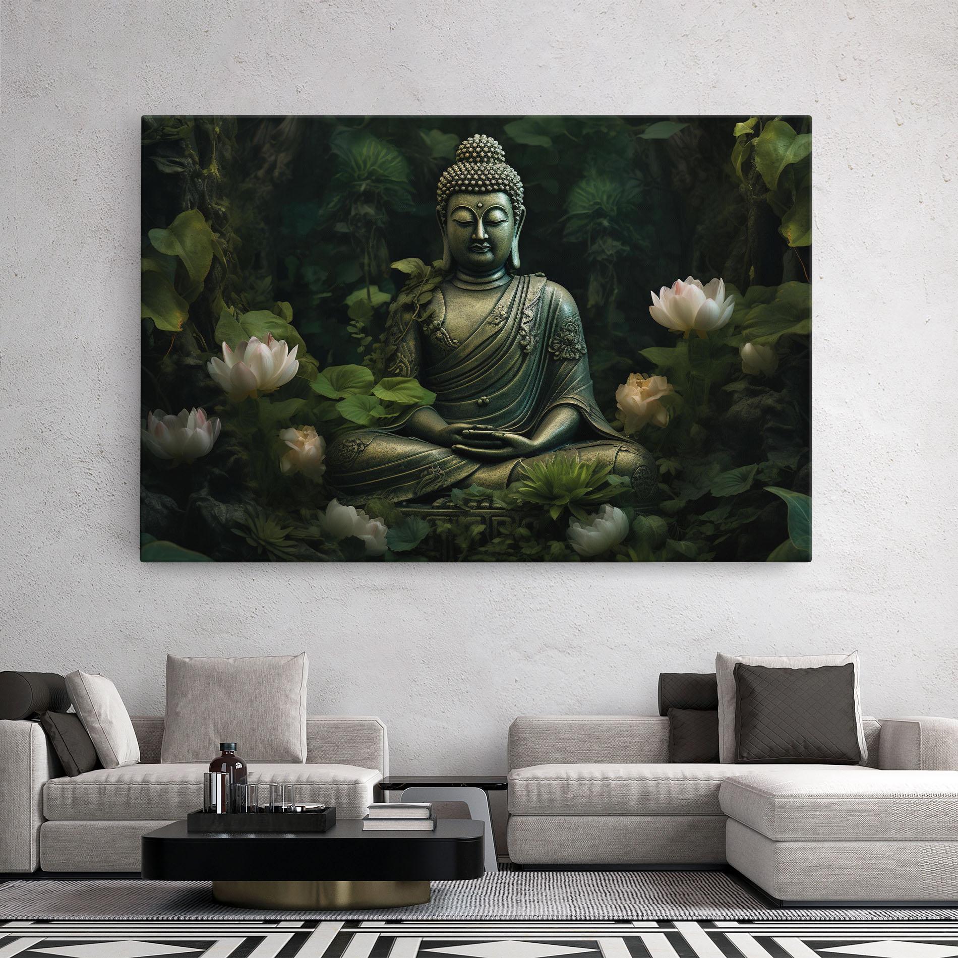 Картина на платно Buddha Lotus Flower mockup 2