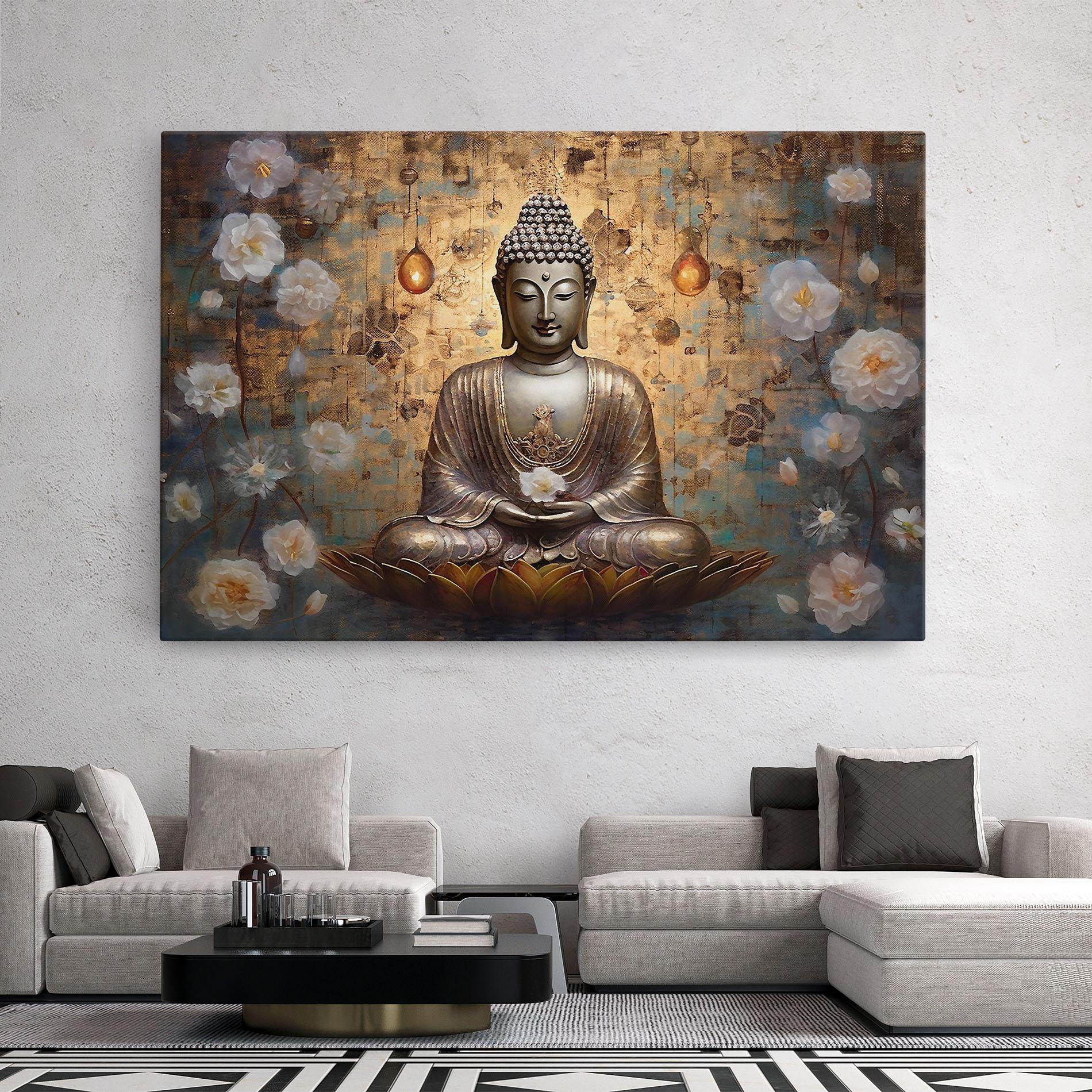 Картина на платно Buddha Meditation Art mockup 2